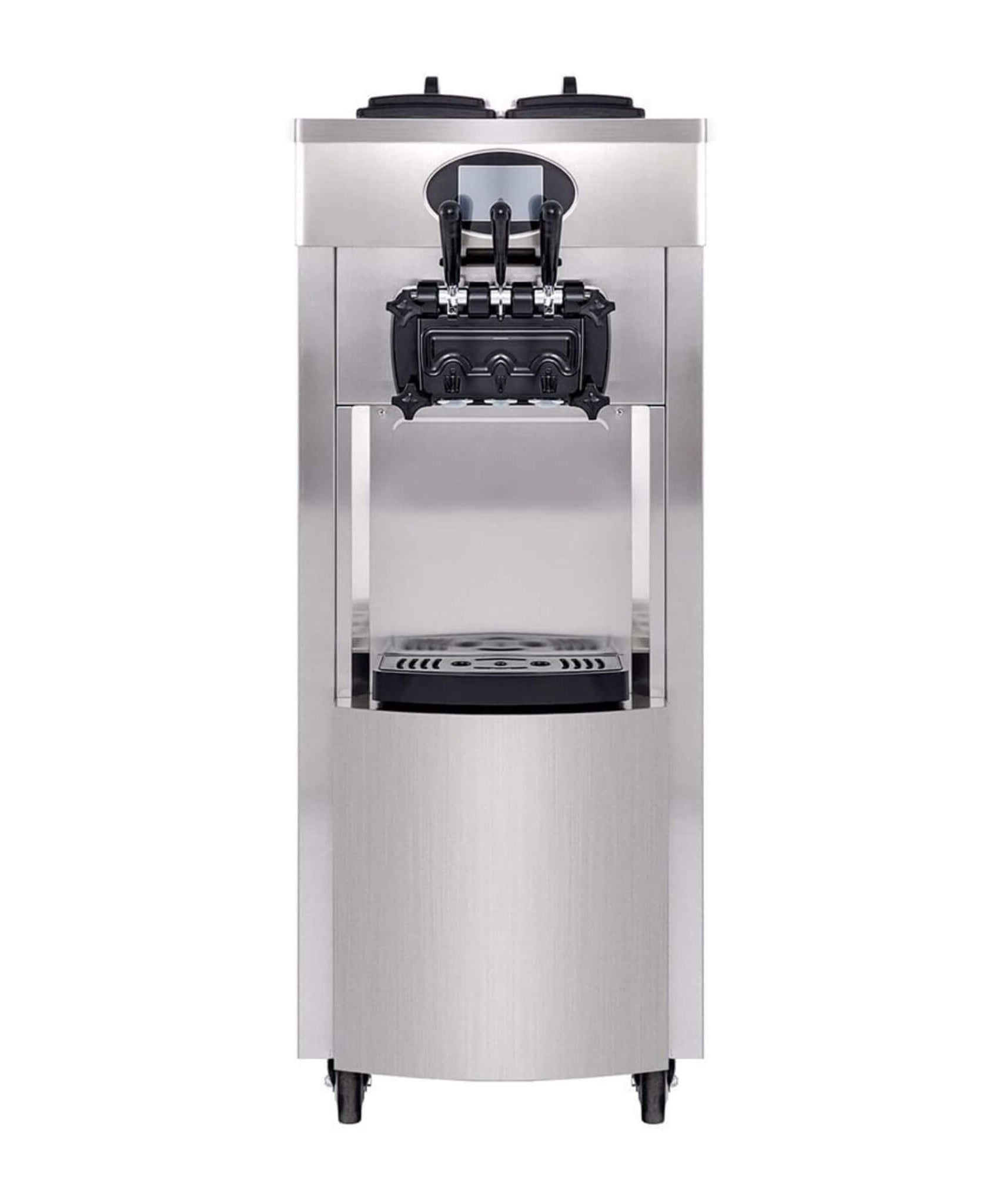 53-Inch Freestanding 3-Flavors Commercial Soft Serve Yogurt Ice Cream Machine Maker With Auto Clean (SAK74031)