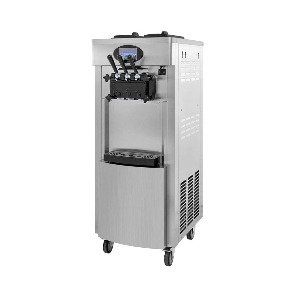 53-Inch Freestanding 3-Flavors Commercial Soft Serve Yogurt Ice Cream Machine Maker With Auto Clean (SAK74031)