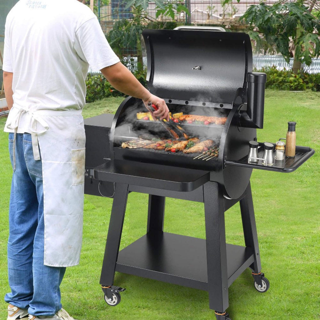 53-Inch Heavy-Duty Portable Wood Pellet BBQ Grill With Cart (SAK93641)