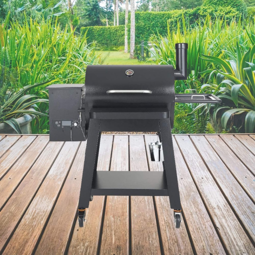 53-Inch Heavy-Duty Portable Wood Pellet BBQ Grill With Cart (SAK93641)