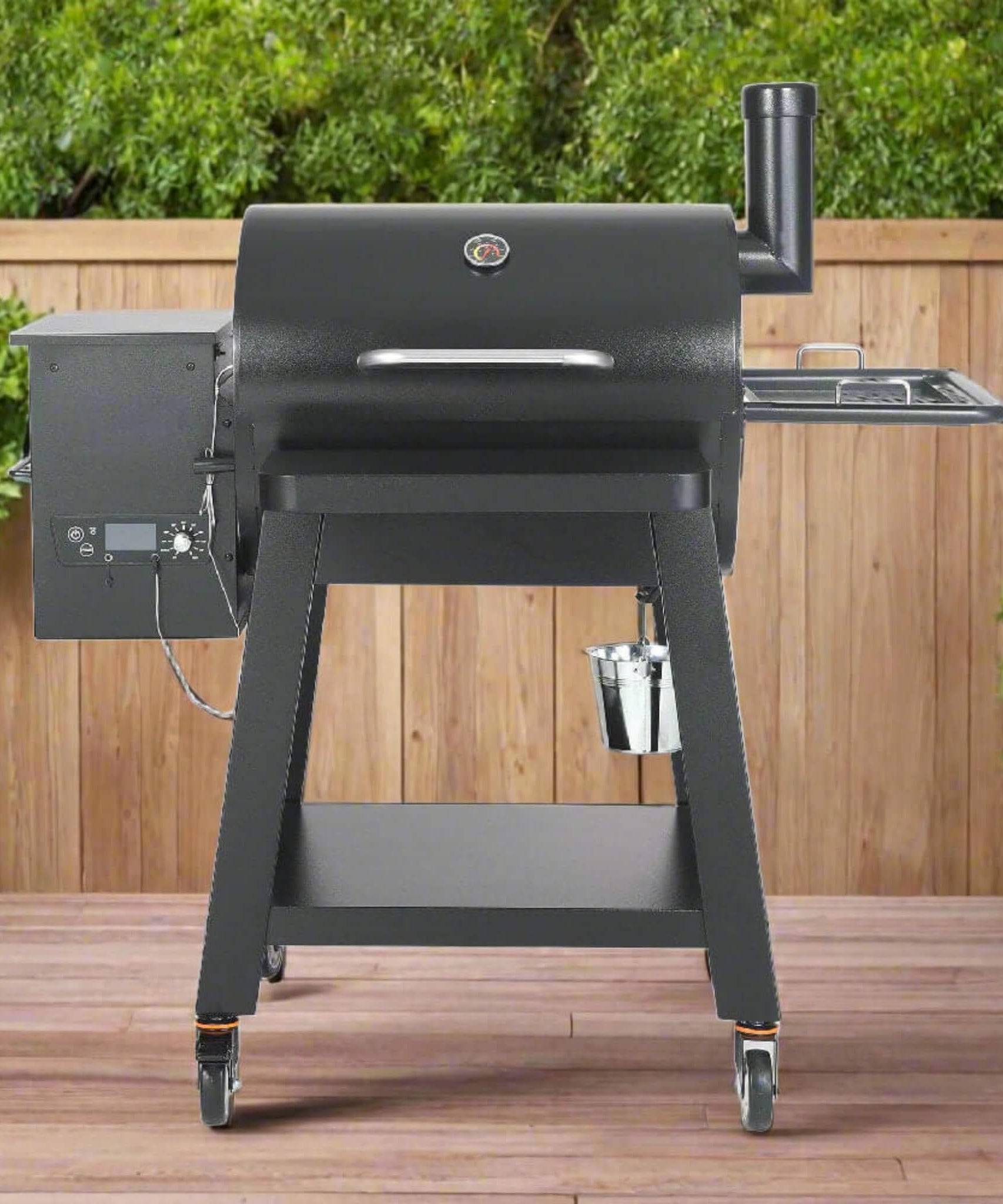 53-Inch Heavy-Duty Portable Wood Pellet BBQ Grill With Cart (SAK93641)