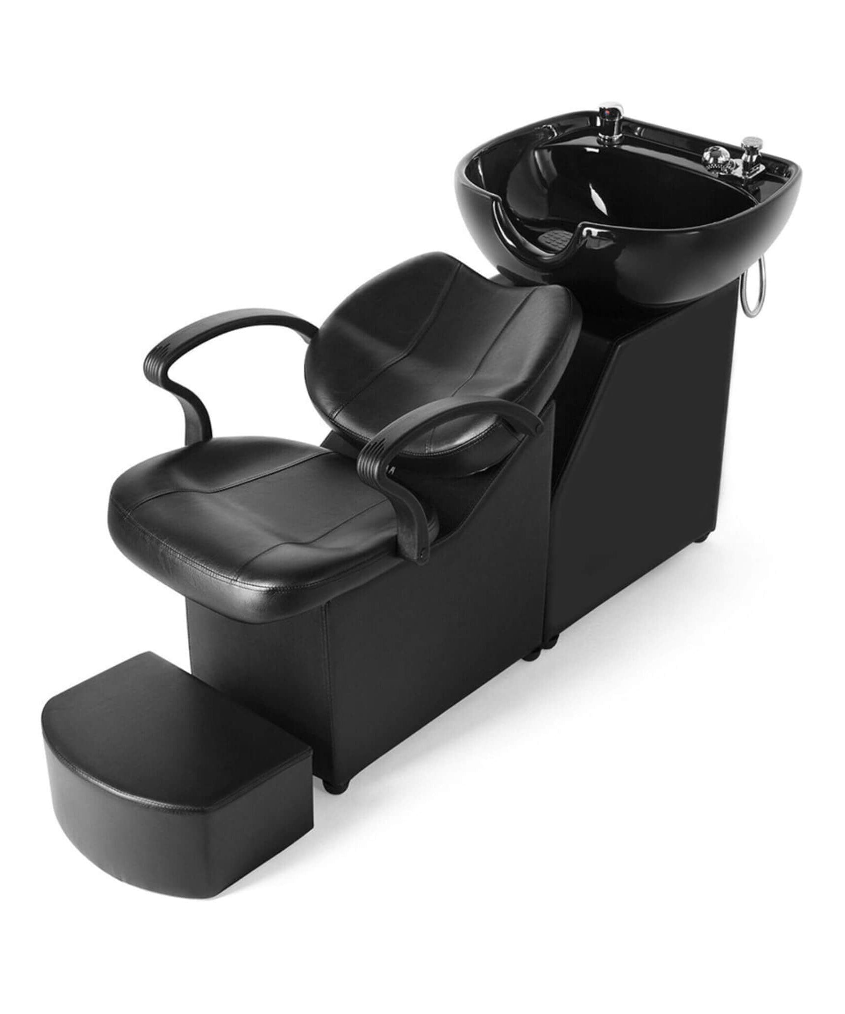 53-Inch Large Premium Salon Barber Backwash Shampoo Chair W/ Bowl, Sink & Footrest (SAK18745)