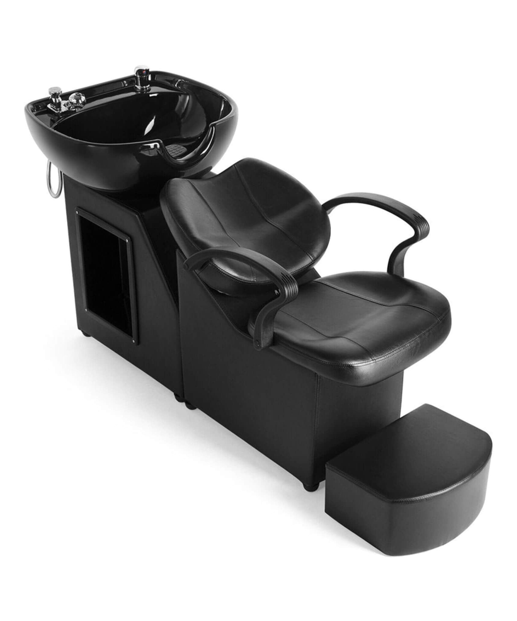 53-Inch Large Premium Salon Barber Backwash Shampoo Chair W/ Bowl, Sink & Footrest (SAK18745)