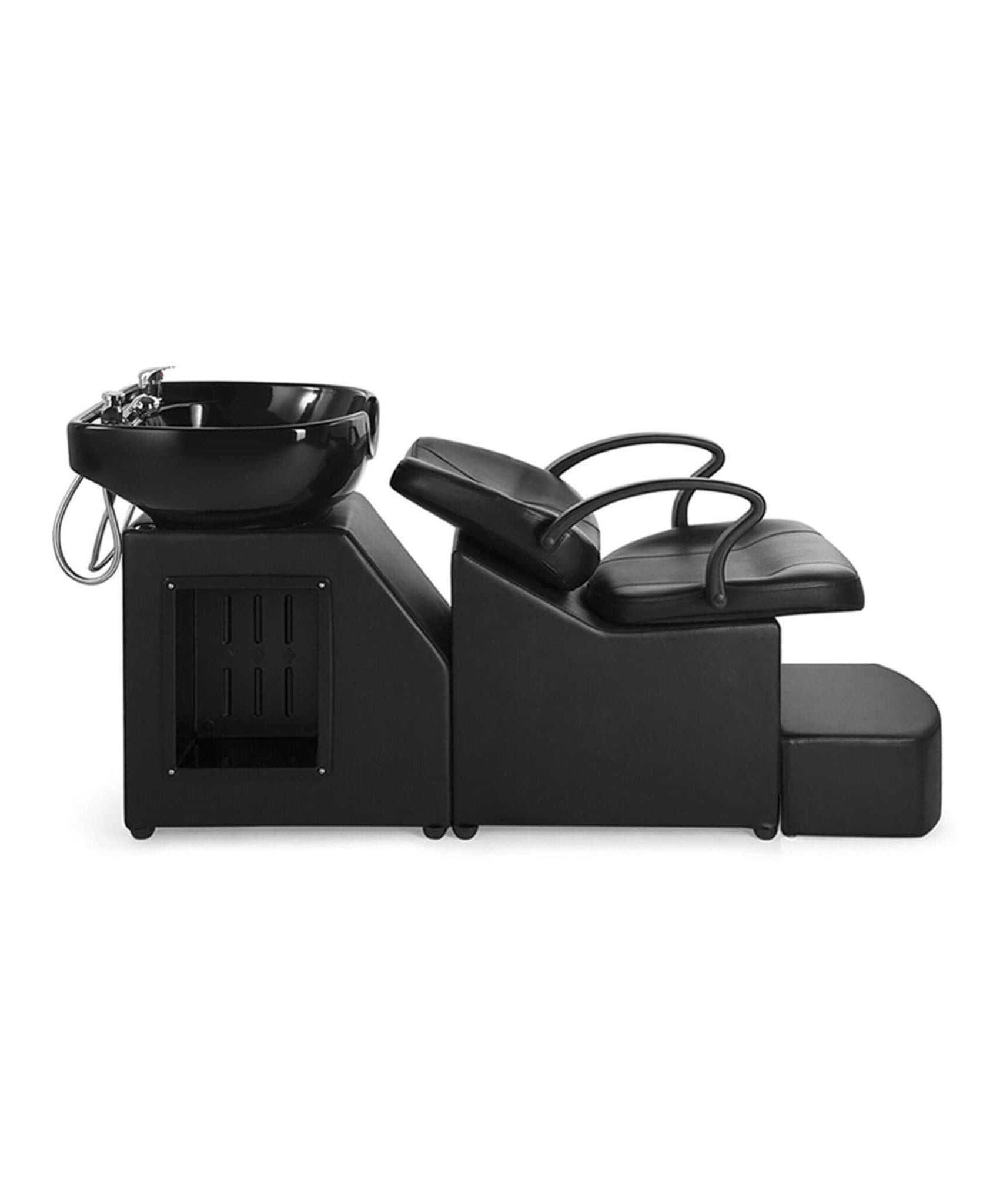 53-Inch Large Premium Salon Barber Backwash Shampoo Chair W/ Bowl, Sink & Footrest (SAK18745)