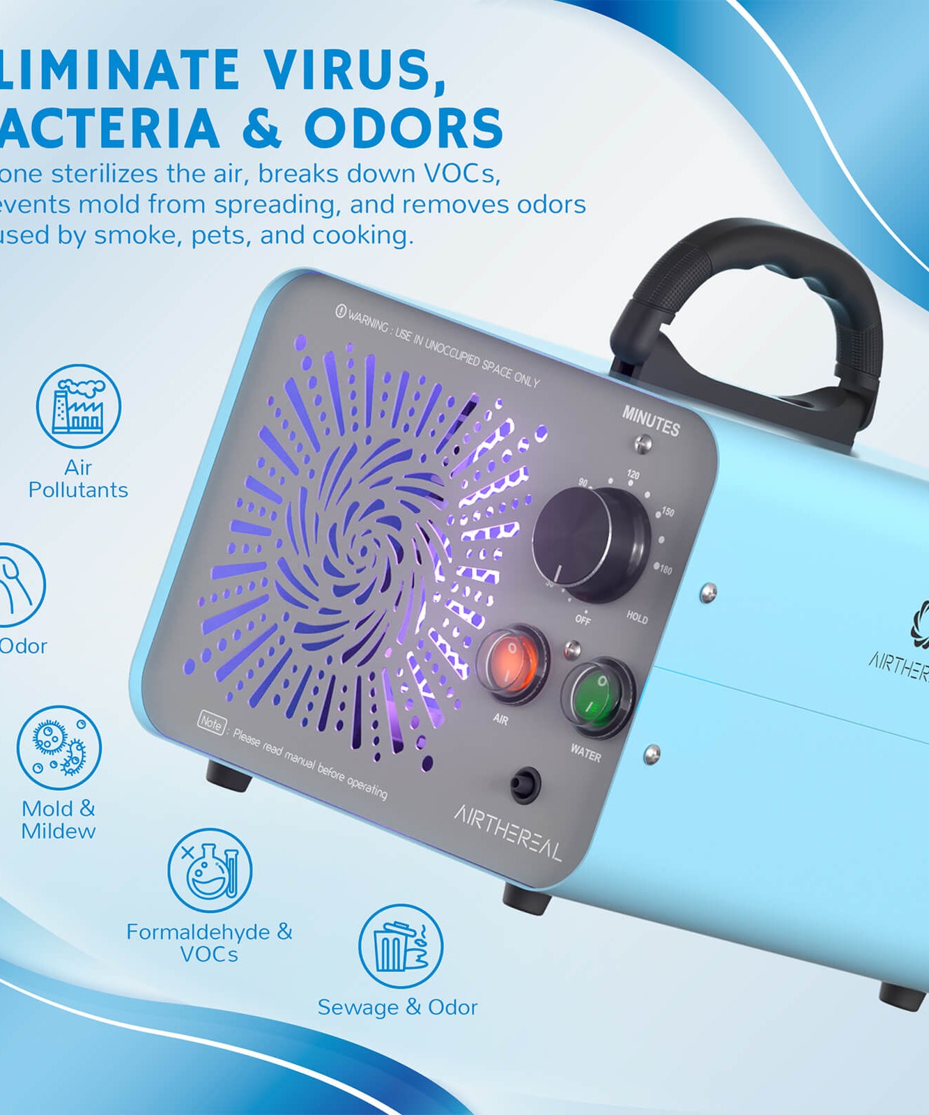 MA25L Dual-Modus Ozongenerator für Luft und Wasser