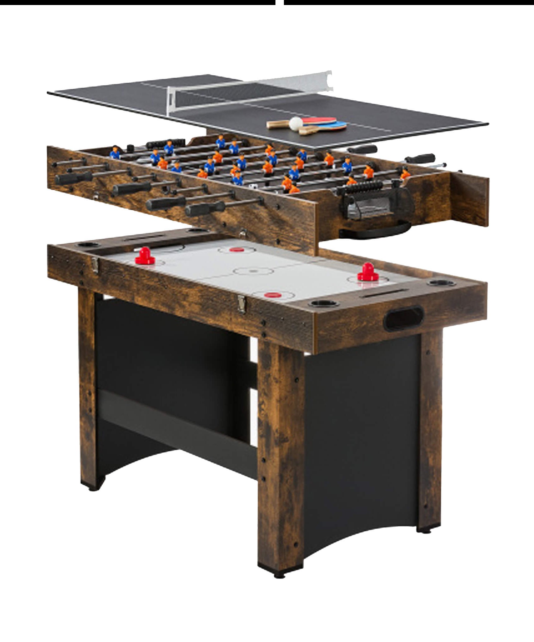 54-Inch 3-In-1 Air Hockey, Ping Pong And Foosball Table Combo (SAK14896)