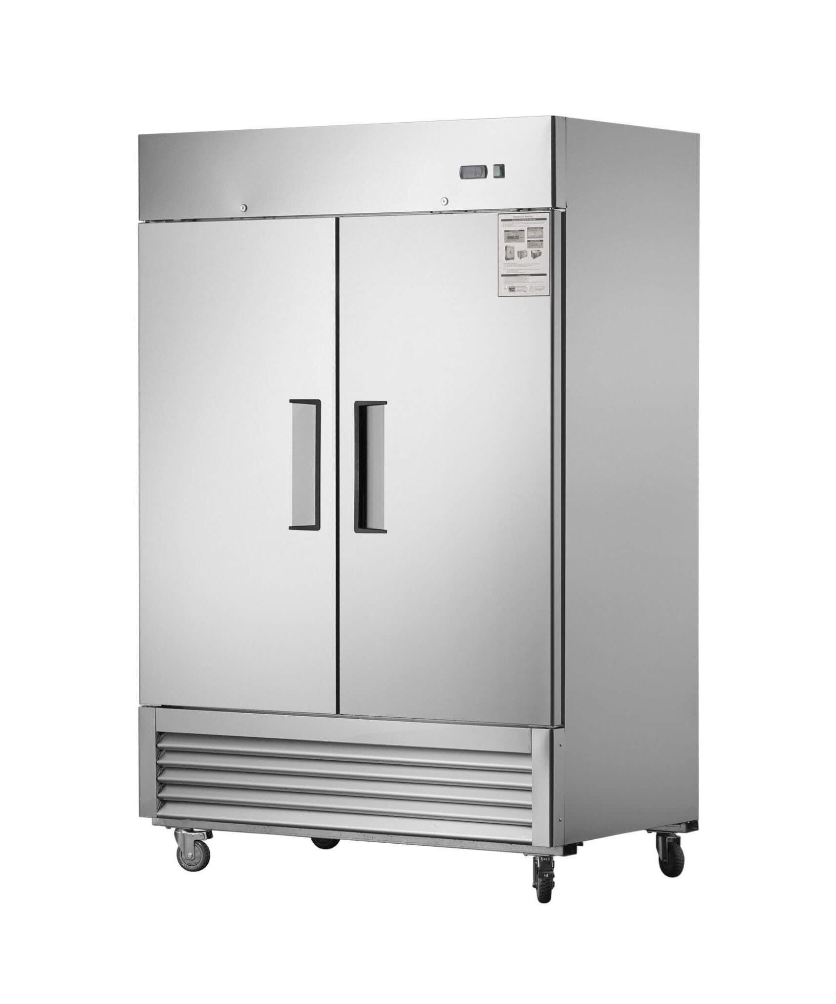 54-Inch 42.2 Cu.Ft Commercial Stainless Steel 2-Section Upright Reach-In Freezer (SAK35148)