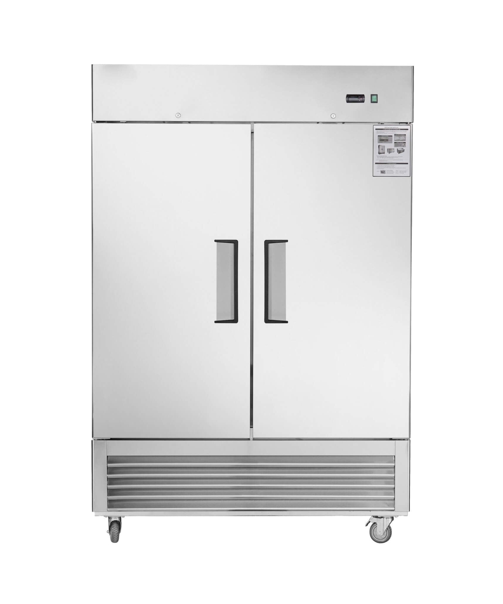 54-Inch 42.2 Cu.Ft Commercial Stainless Steel 2-Section Upright Reach-In Freezer (SAK35148)
