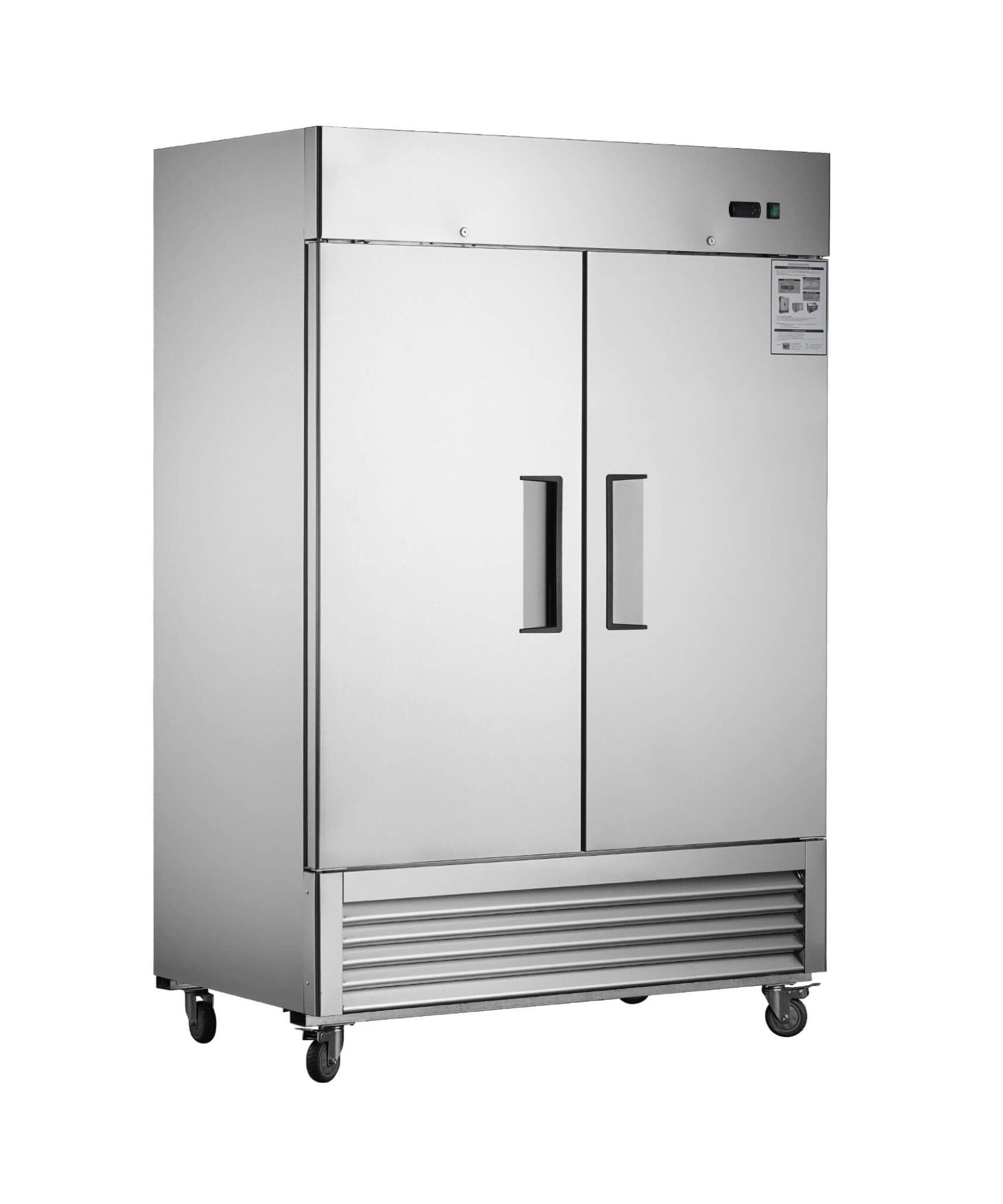54-Inch 42.2 Cu.Ft Commercial Stainless Steel 2-Section Upright Reach-In Freezer (SAK35148)