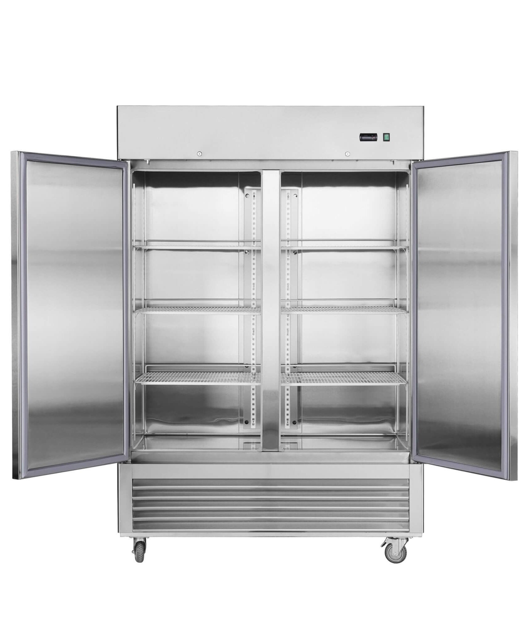 54-Inch 42.2 Cu.Ft Commercial Stainless Steel 2-Section Upright Reach-In Freezer (SAK35148)