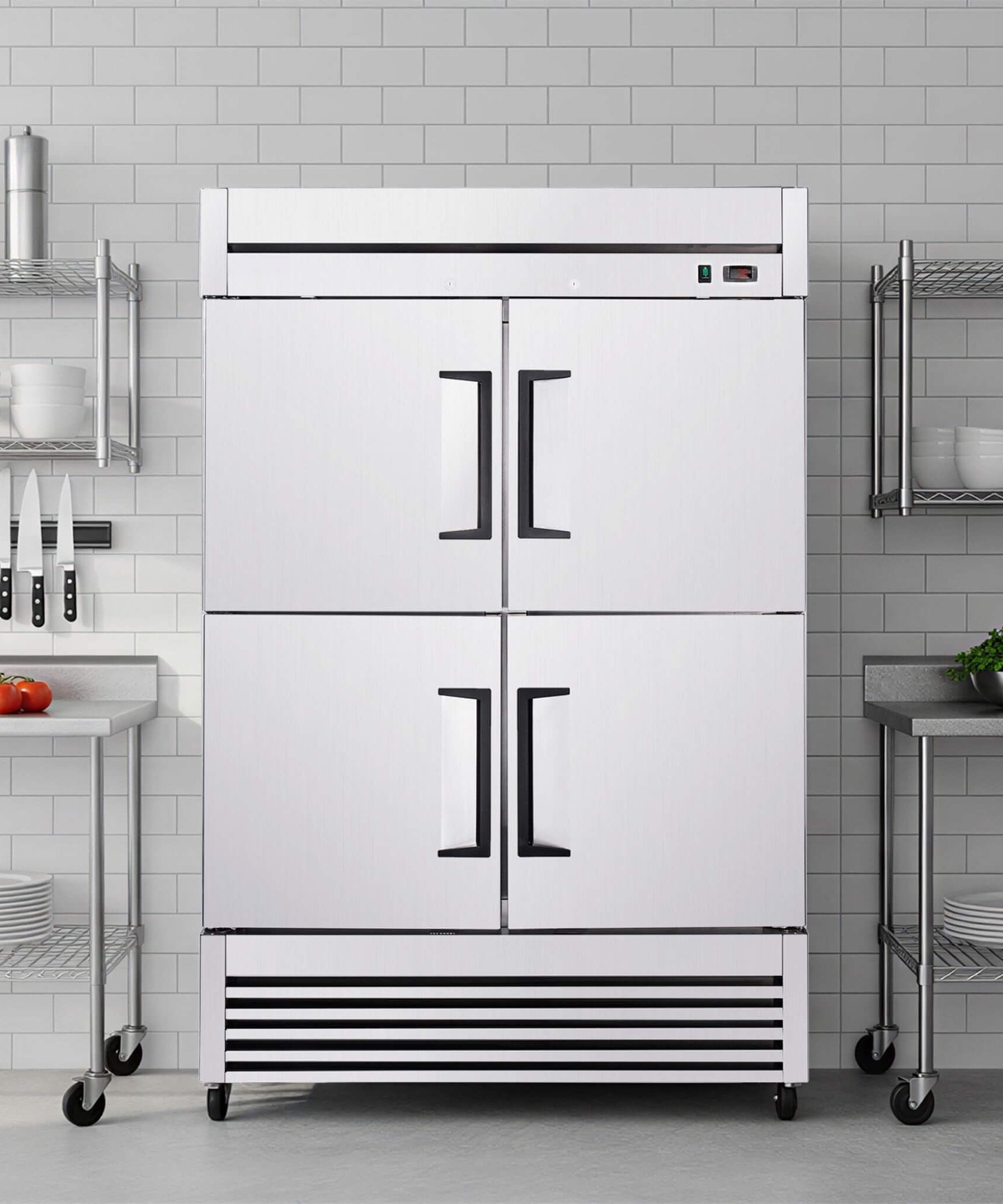 54-Inch 49 Cu.Ft Commercial 6-Shelves Stainless Steel Reach-In Freezer (SAK10247)