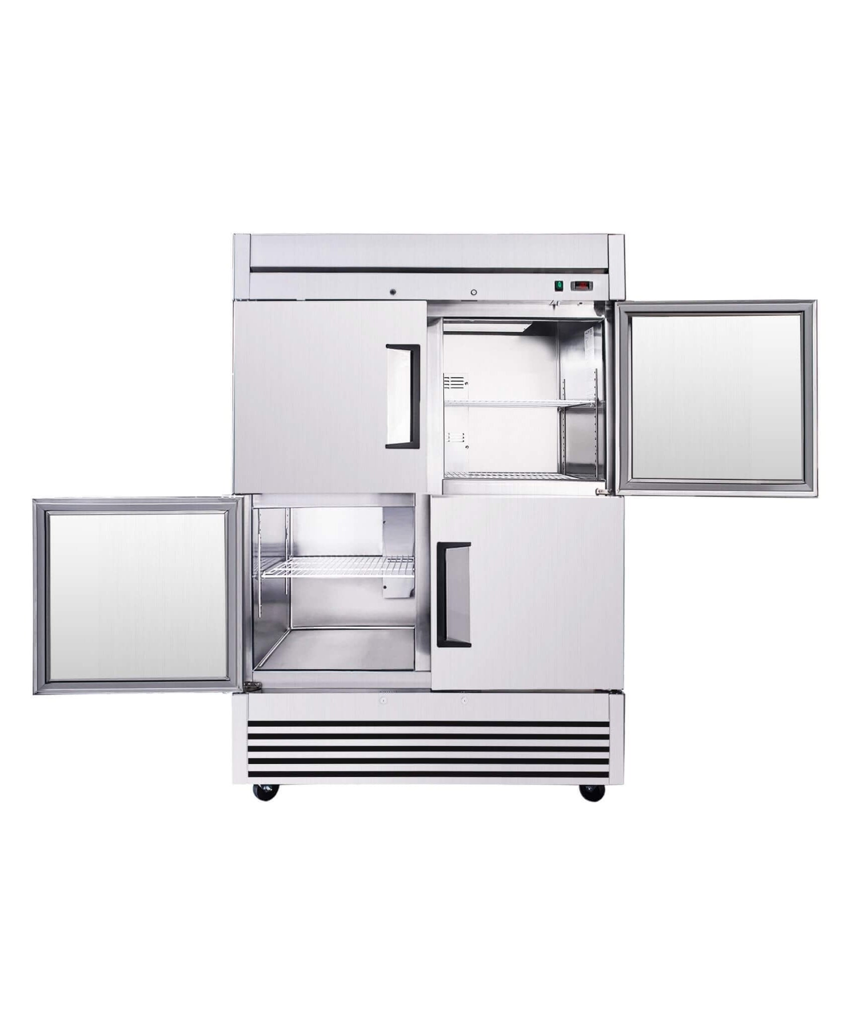 54-Inch 49 Cu.Ft Commercial 6-Shelves Stainless Steel Reach-In Freezer (SAK10247)