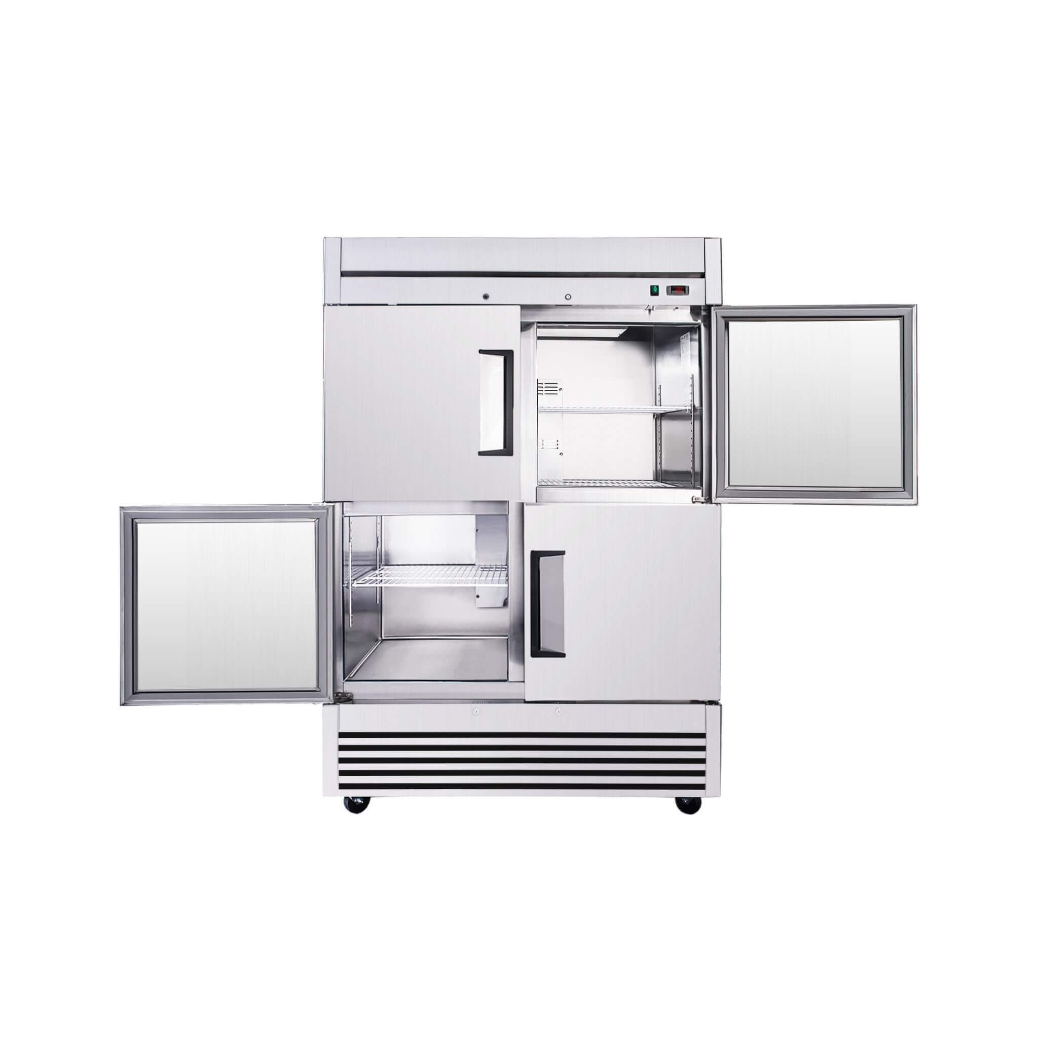 54-Inch 49 Cu.Ft Commercial 6-Shelves Stainless Steel Reach-In Freezer (SAK10247)