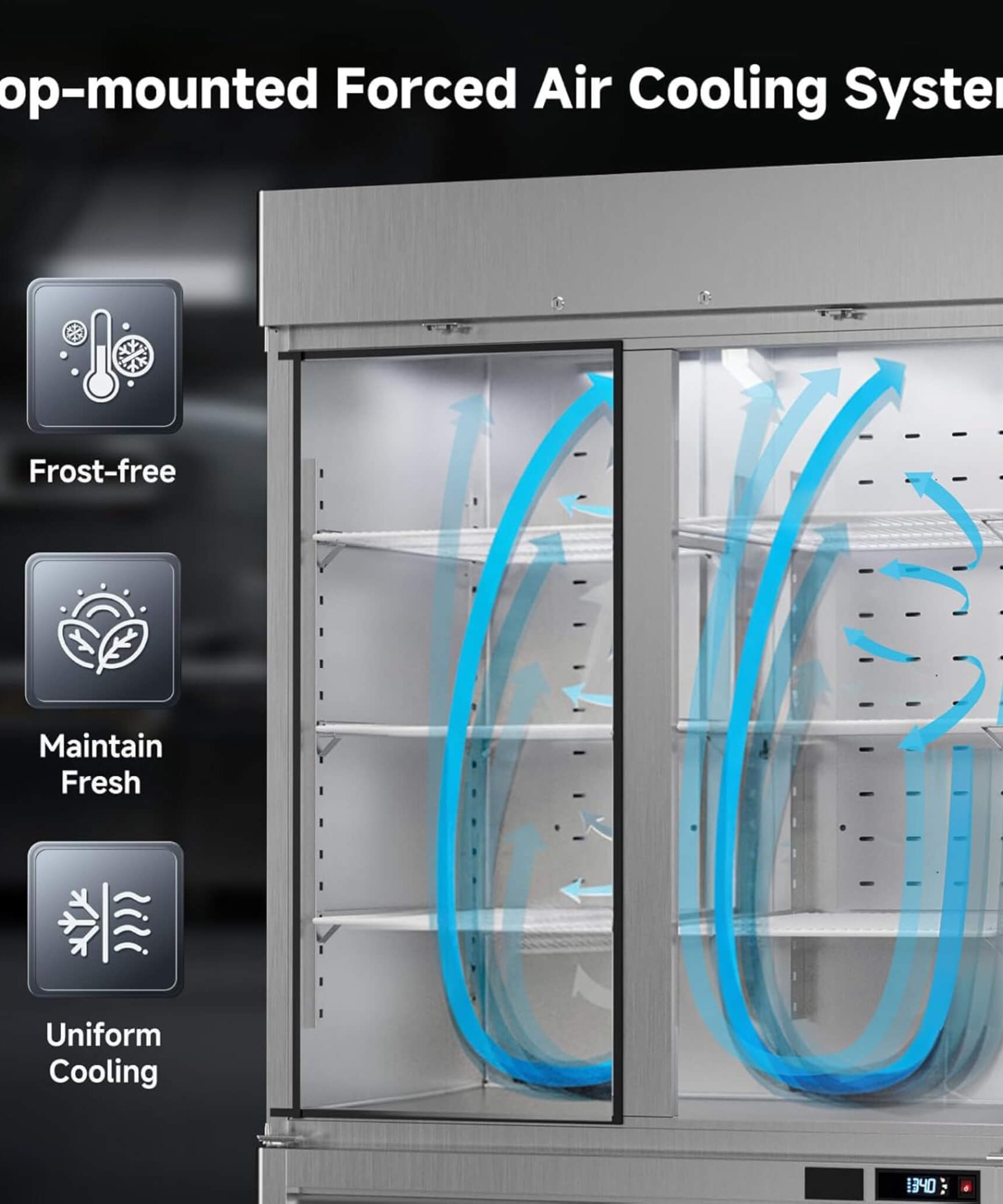 54-Inch Commercial 49 Cu.Ft 2-Door WiFi Refrigerator With Smart App Control (SAK10438)