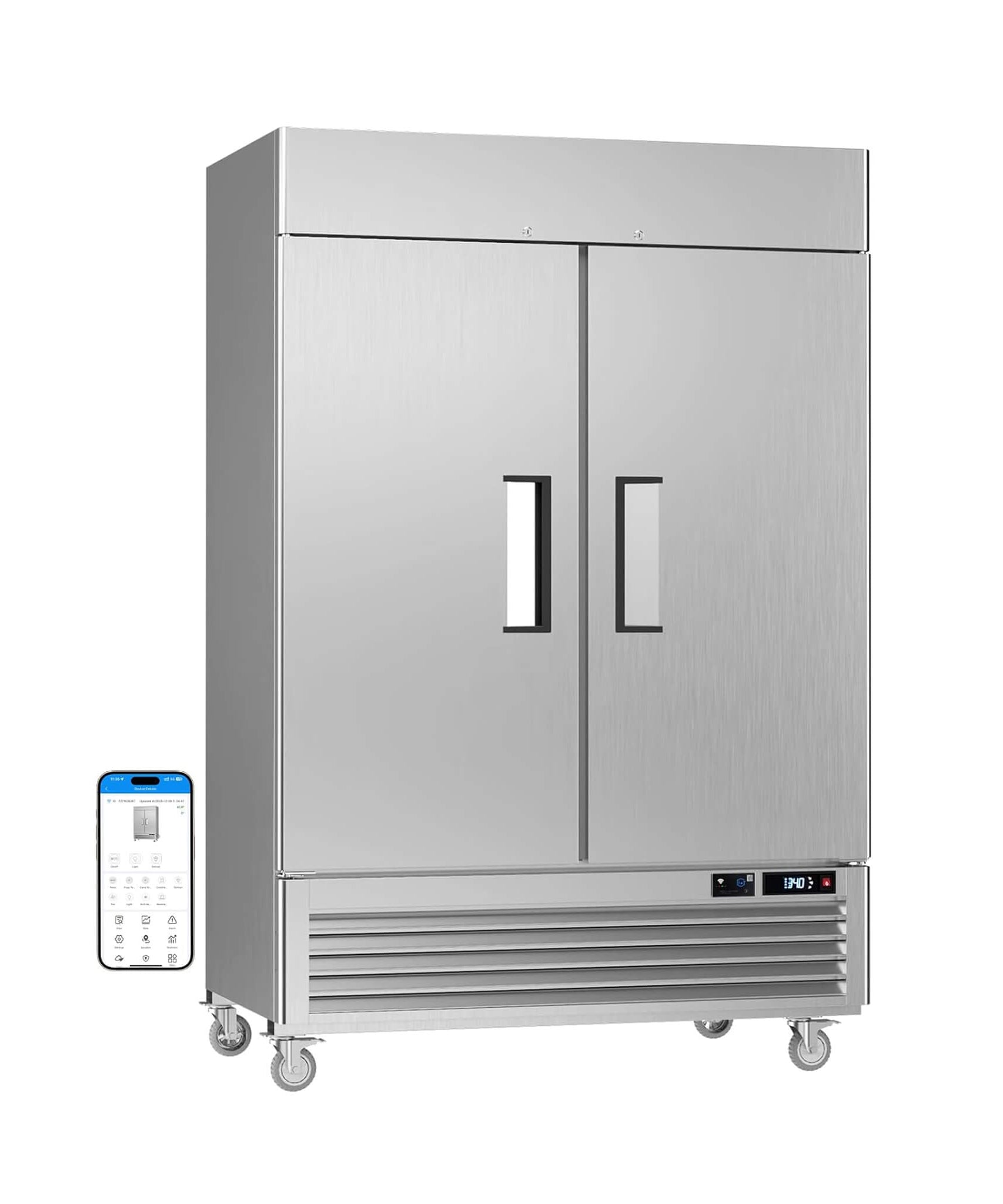 54-Inch Commercial 49 Cu.Ft 2-Door WiFi Refrigerator With Smart App Control (SAK10438)