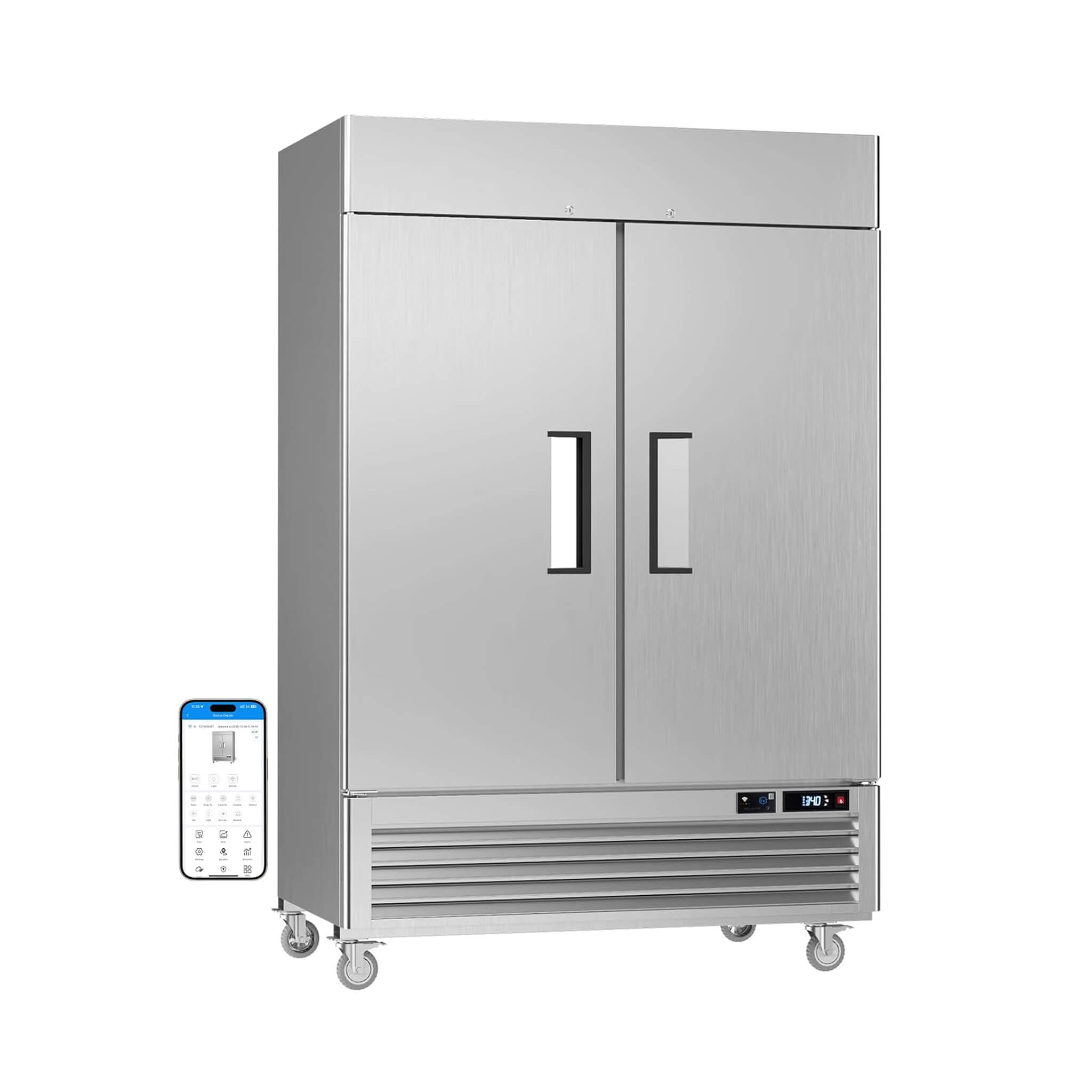 54-Inch Commercial 49 Cu.Ft 2-Door WiFi Refrigerator With Smart App Control (SAK10438)