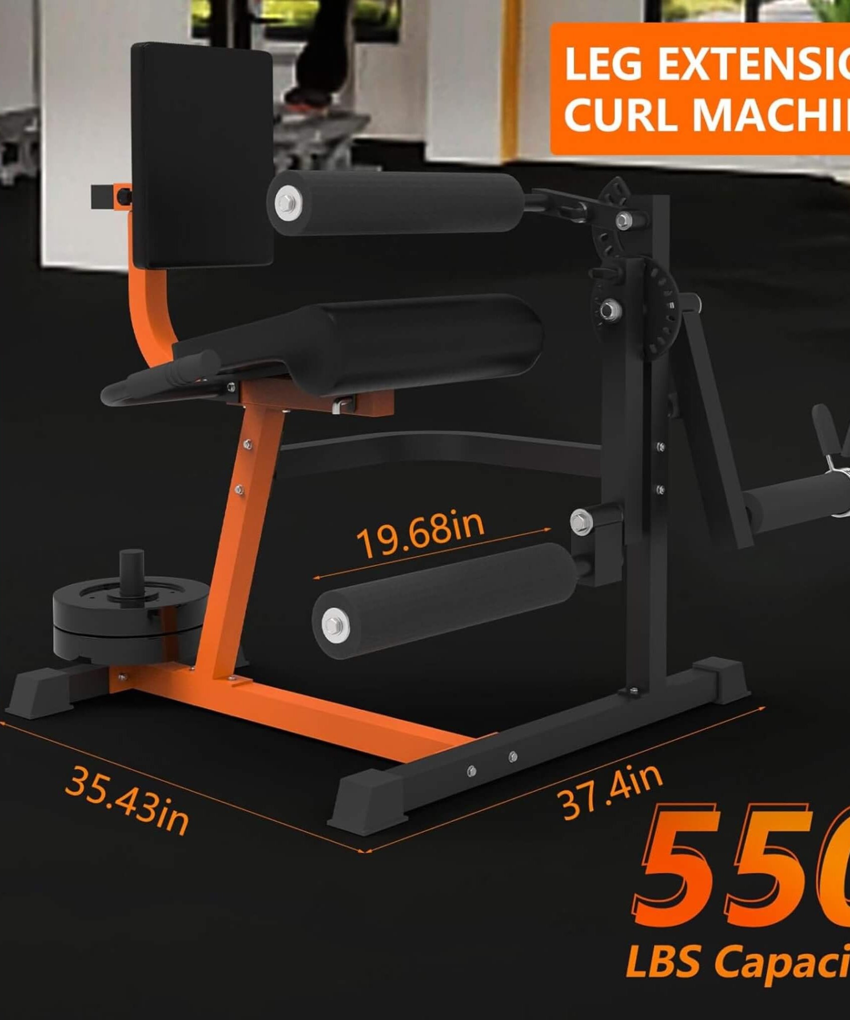Rovix 550LBS Adjustable Lower Body Leg Extension And Curl Machine (SAK16390)