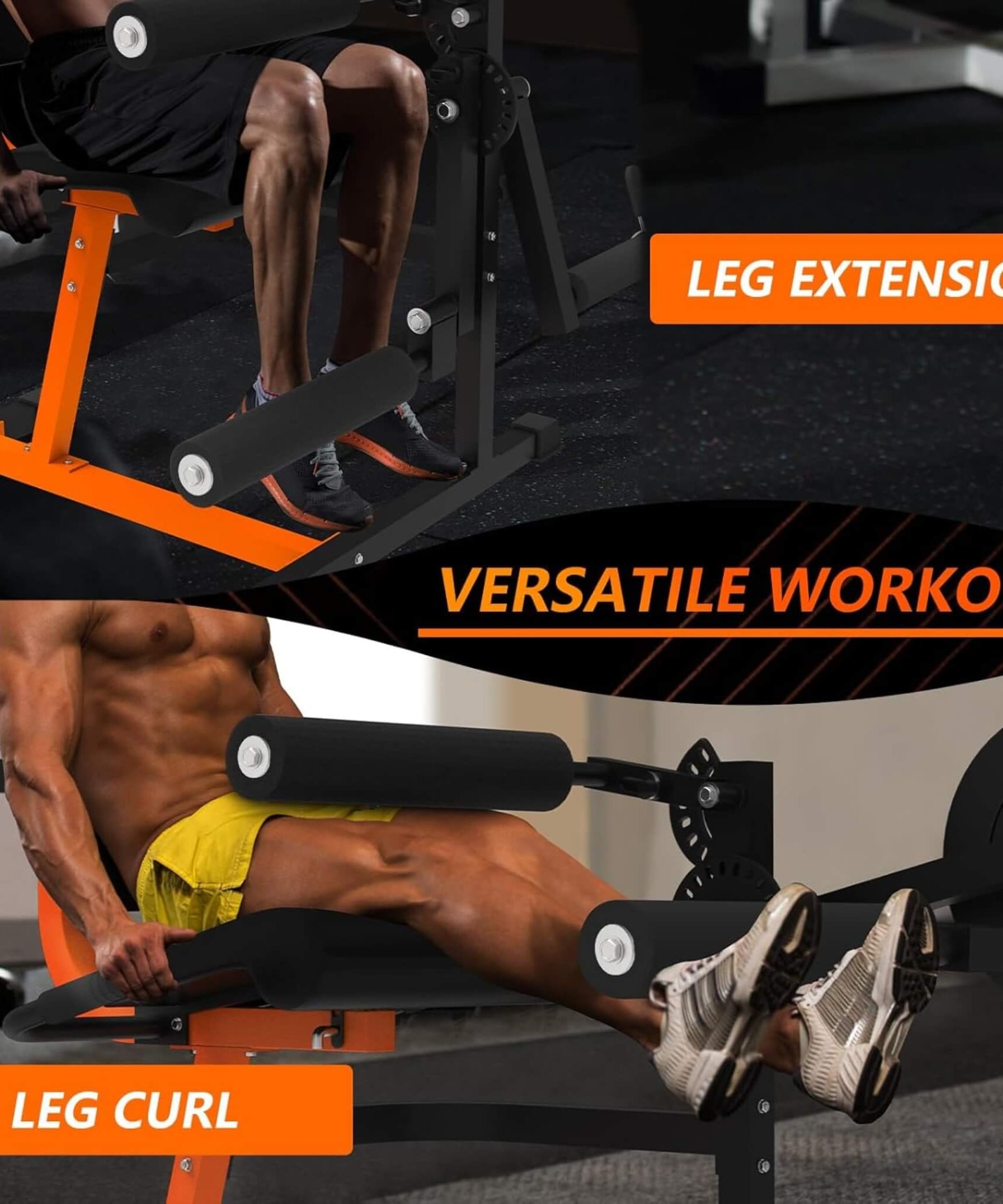 Rovix 550LBS Adjustable Lower Body Leg Extension And Curl Machine (SAK16390)