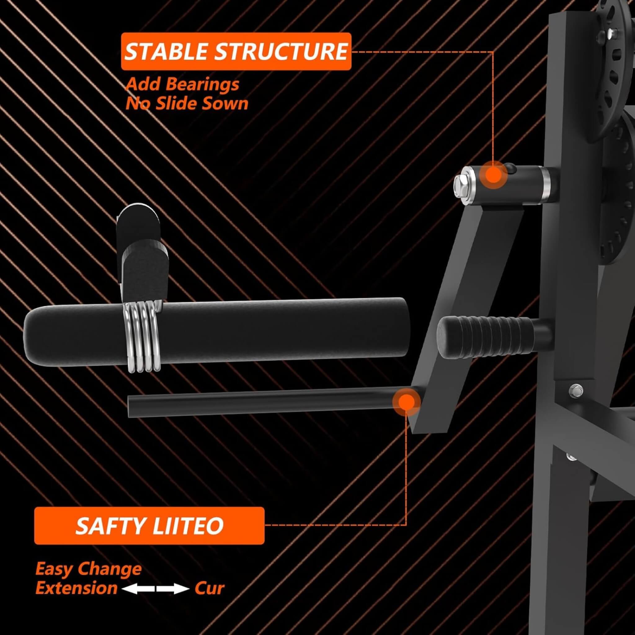 Rovix 550LBS Adjustable Lower Body Leg Extension And Curl Machine (SAK16390)
