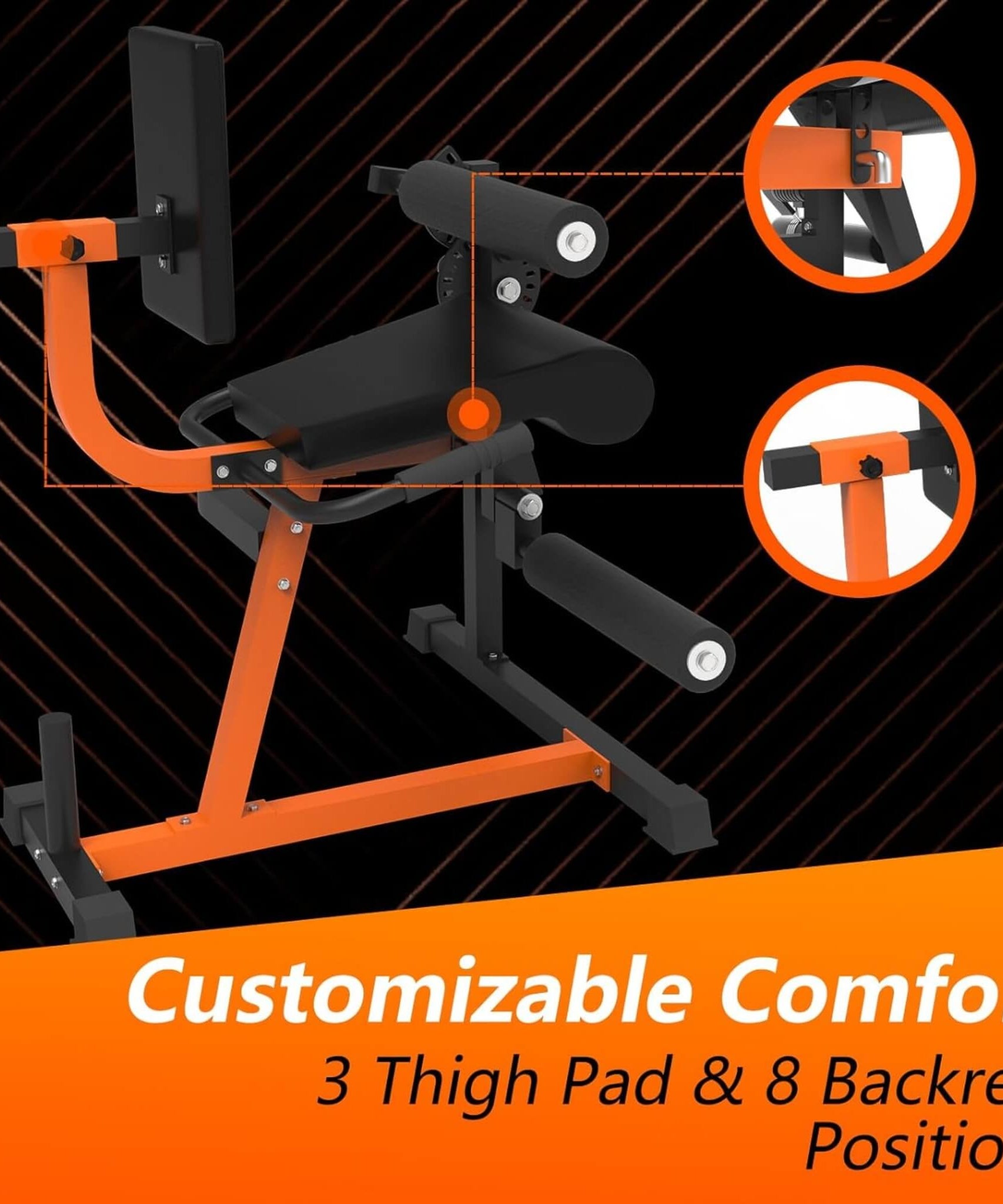 Rovix 550LBS Adjustable Lower Body Leg Extension And Curl Machine (SAK16390)