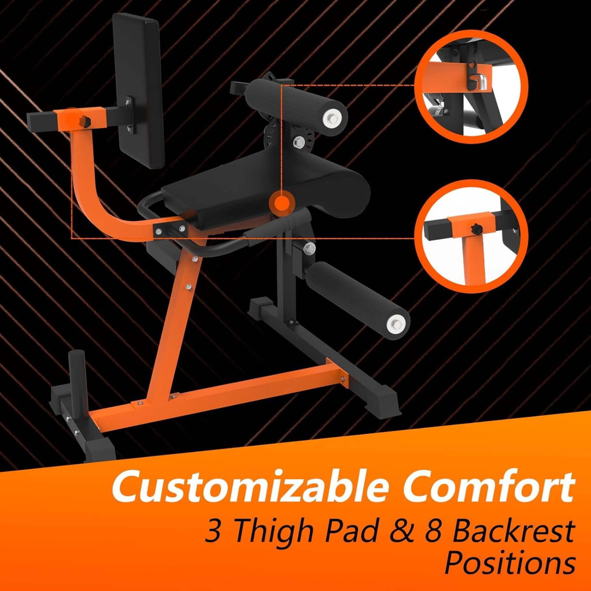 Rovix 550LBS Adjustable Lower Body Leg Extension And Curl Machine (SAK16390)