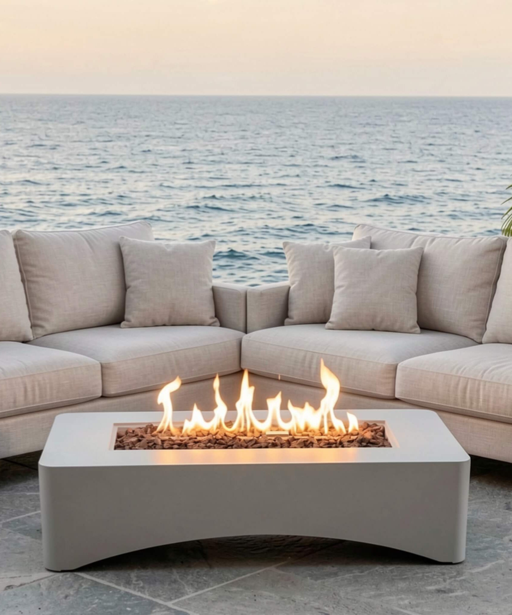 Alora 56-Inch 50K BTU Outdoor Modern Propane Fire Pit Table (SAK56830)