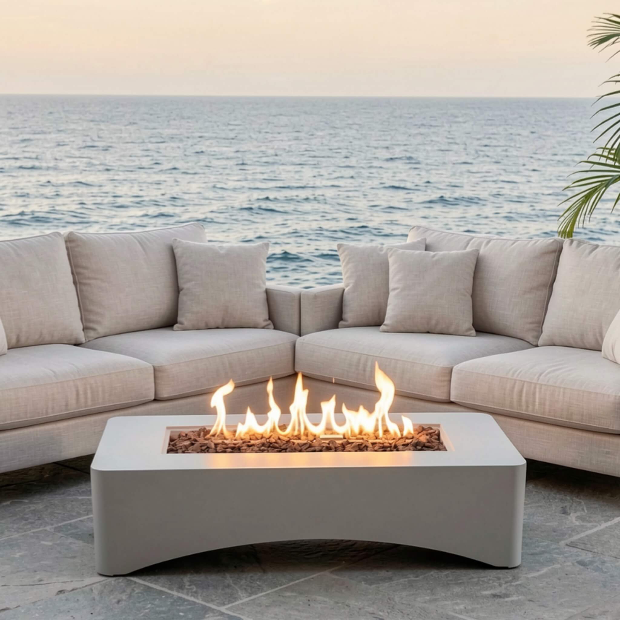 Alora 56-Inch 50K BTU Outdoor Modern Propane Fire Pit Table (SAK56830)