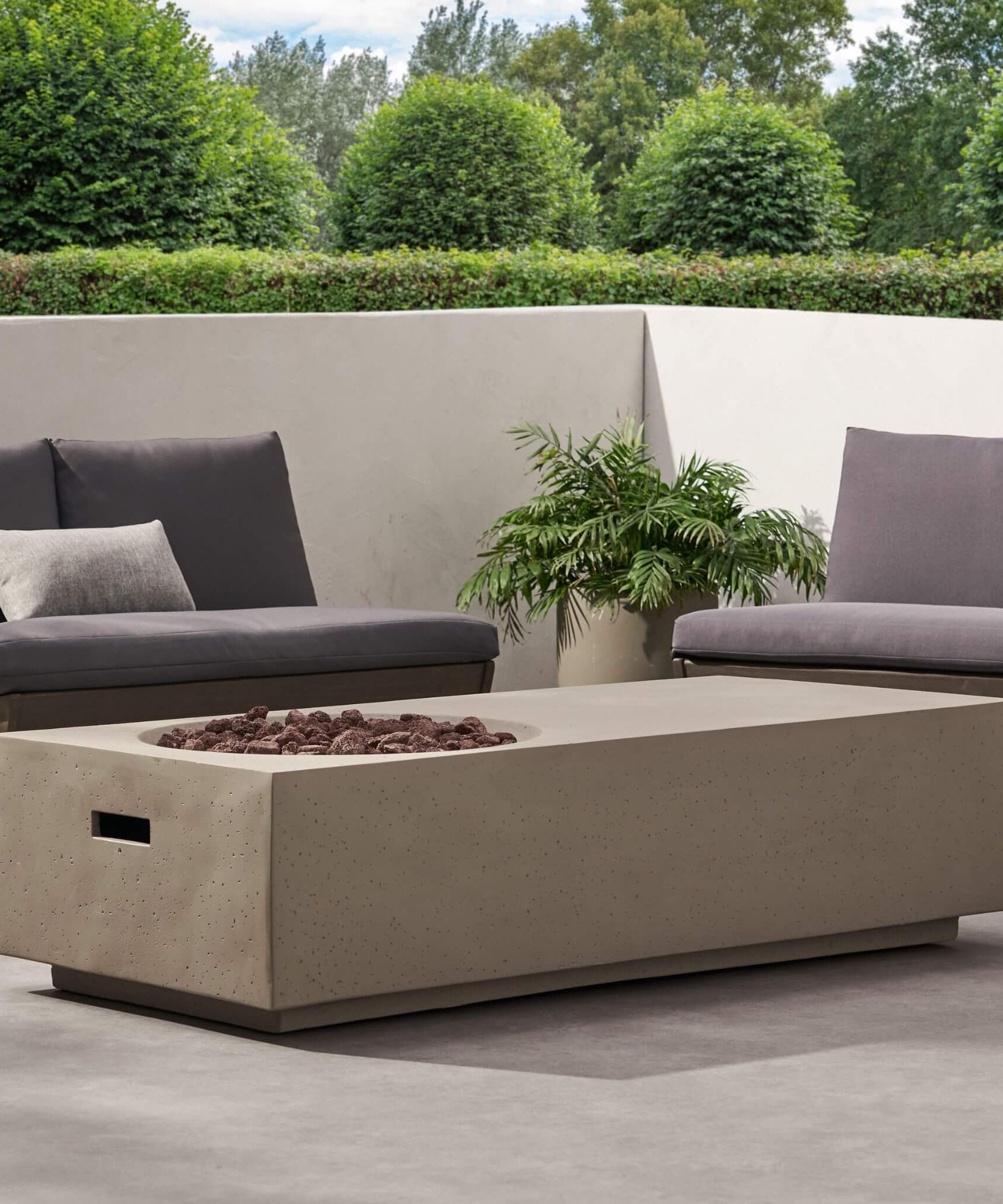 Alora Premium 56-Inch Modern 50K BTU MGO Fire Pit Coffee Table (SAK17643)
