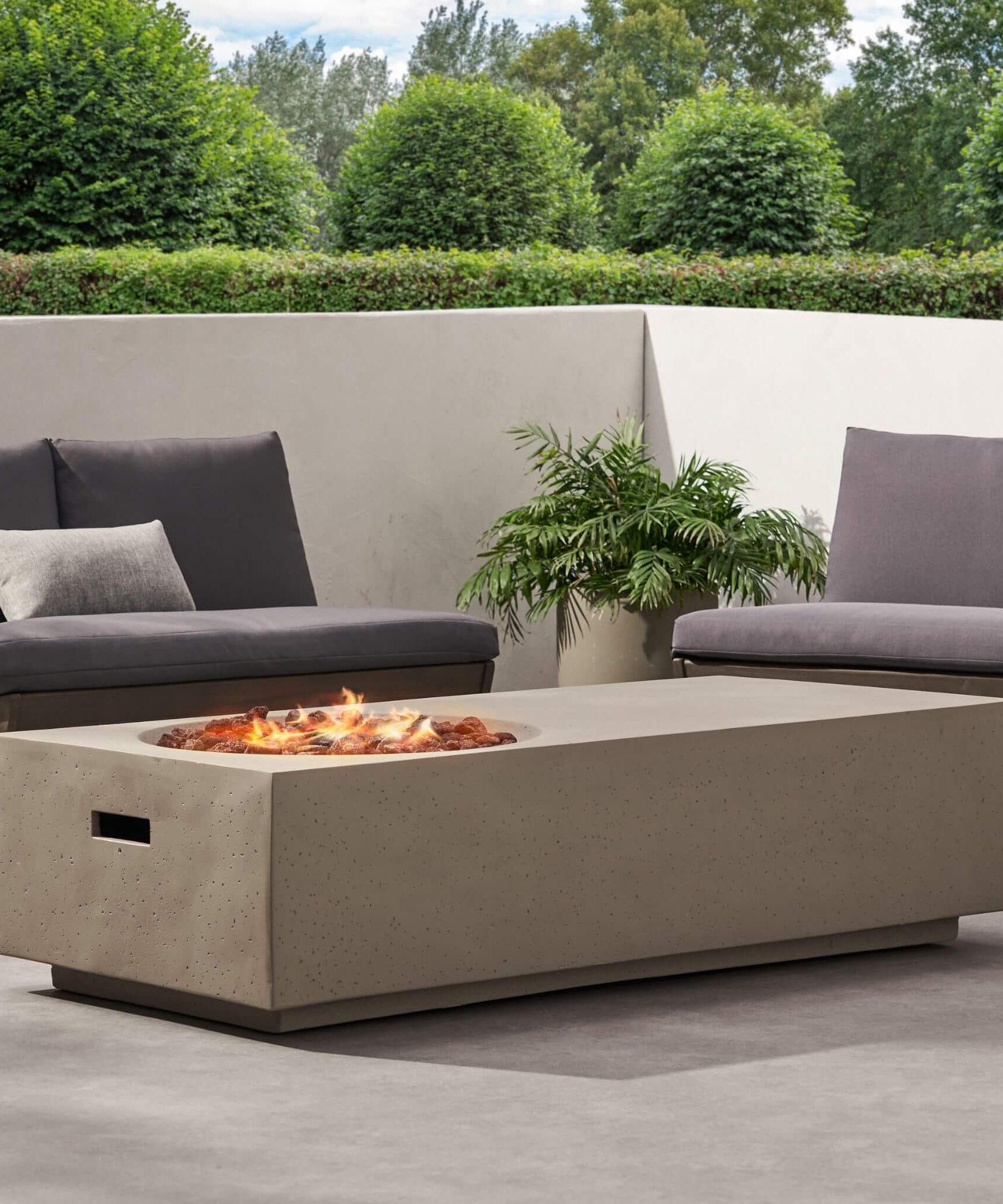 Alora Premium 56-Inch Modern 50K BTU MGO Fire Pit Coffee Table (SAK17643)