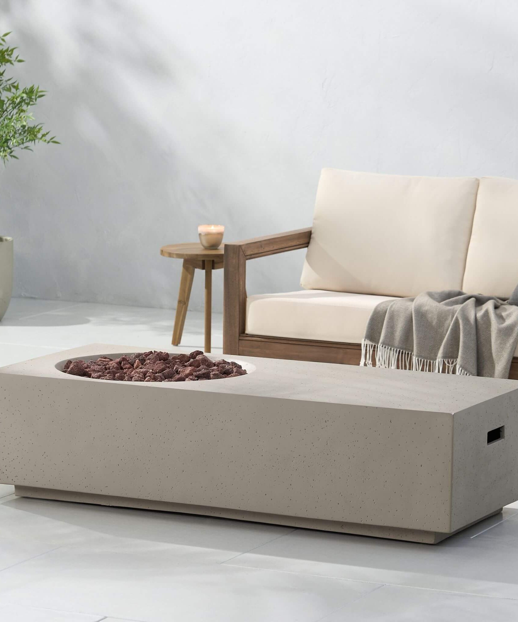 Alora Premium 56-Inch Modern 50K BTU MGO Fire Pit Coffee Table (SAK17643)