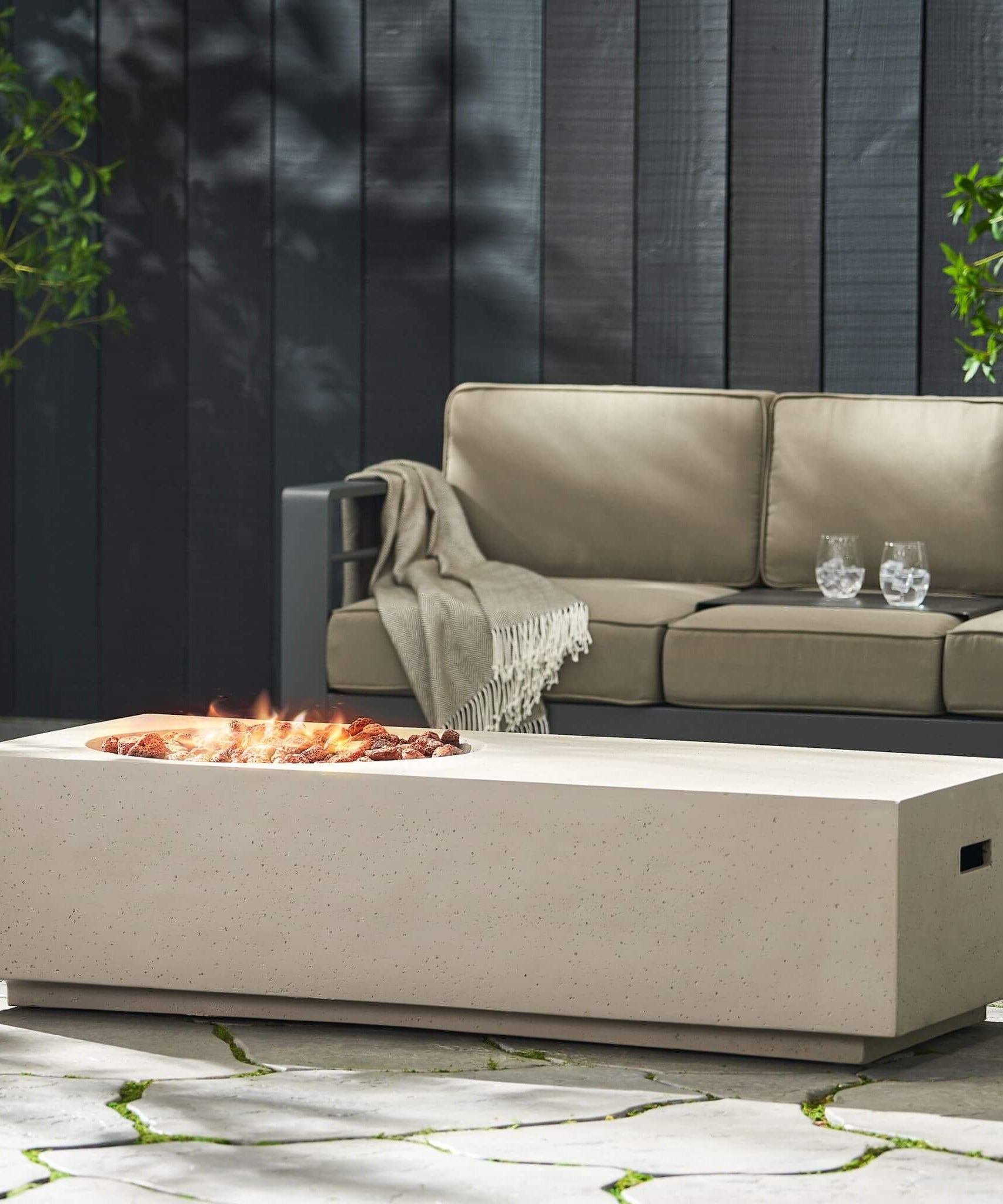 Alora Premium 56-Inch Modern 50K BTU MGO Fire Pit Coffee Table (SAK17643)