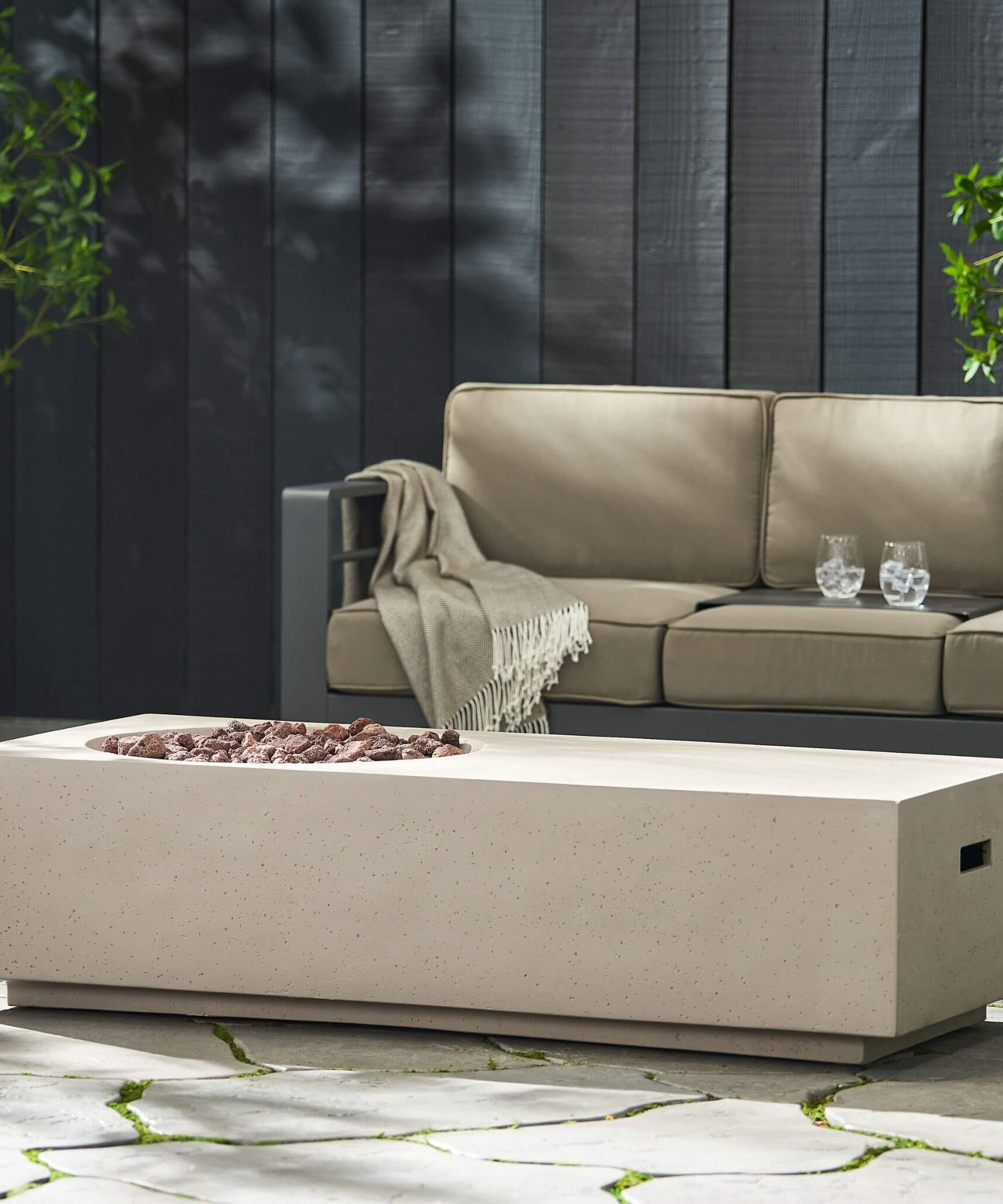 Alora Premium 56-Inch Modern 50K BTU MGO Fire Pit Coffee Table (SAK17643)