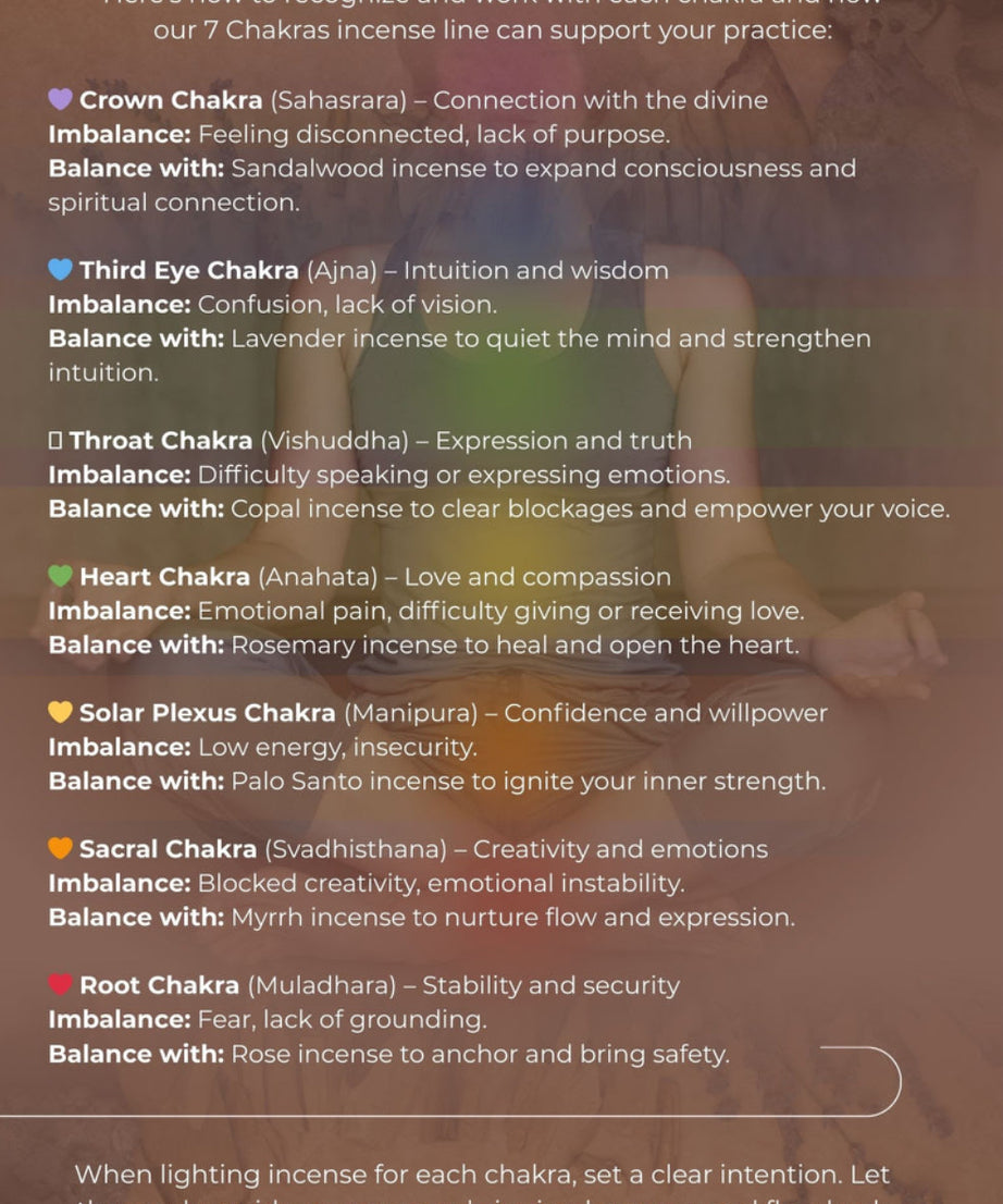 7 Chakra Incense Collection | Variety