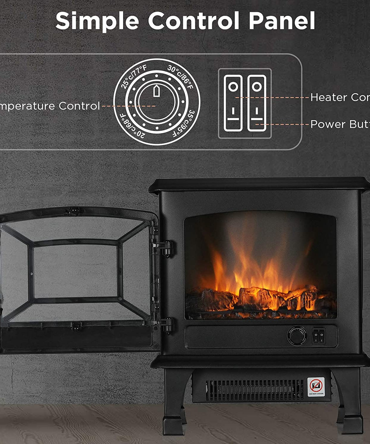 (Open Box) Suburbs TS20 Electric Fireplace Stove