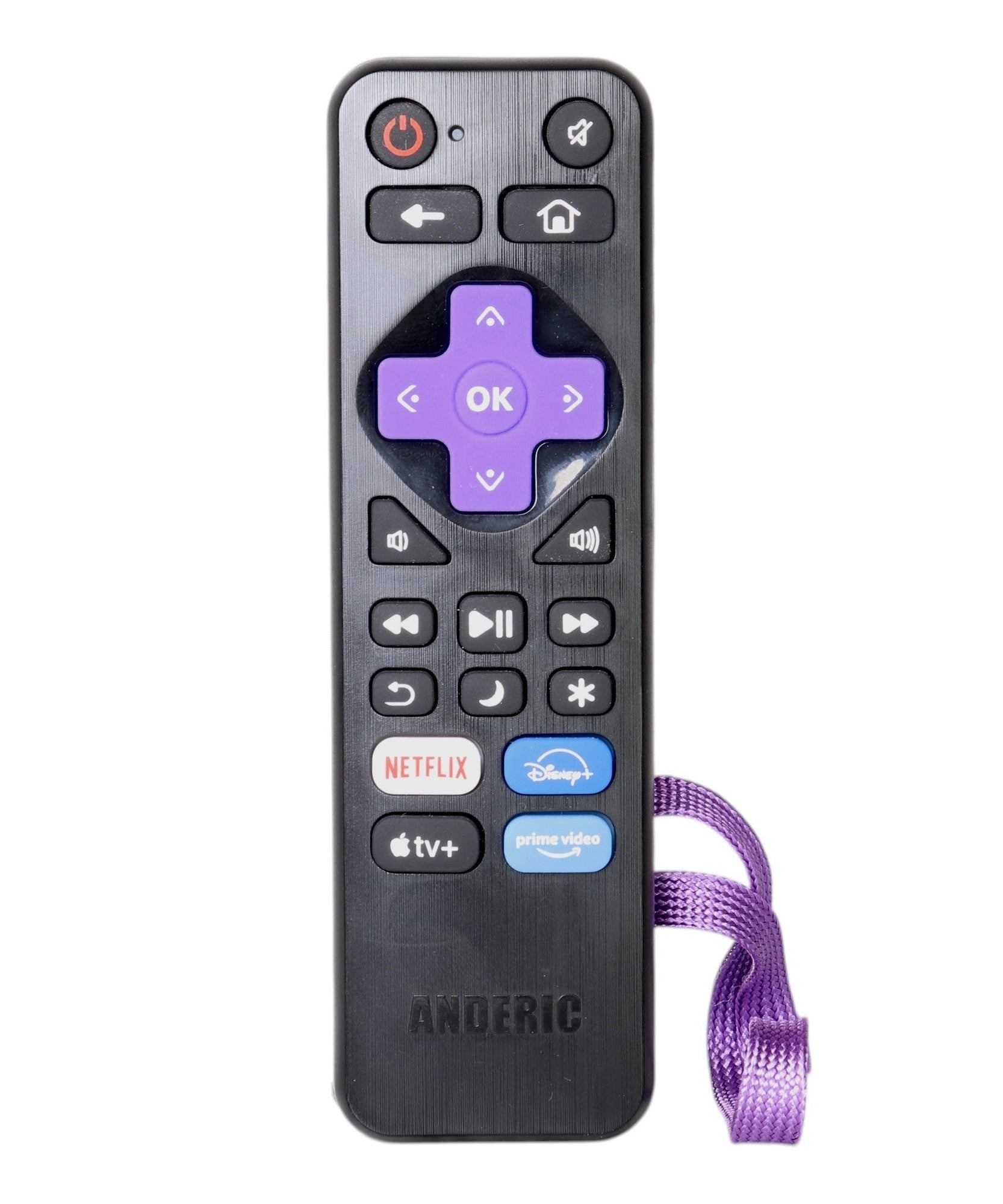 Anderic RRST01.26 Universal for all Roku Players and TV's with Learning | Replaces RC-ALIR, RC-CHIR, RC280, Ultra, Express, and more