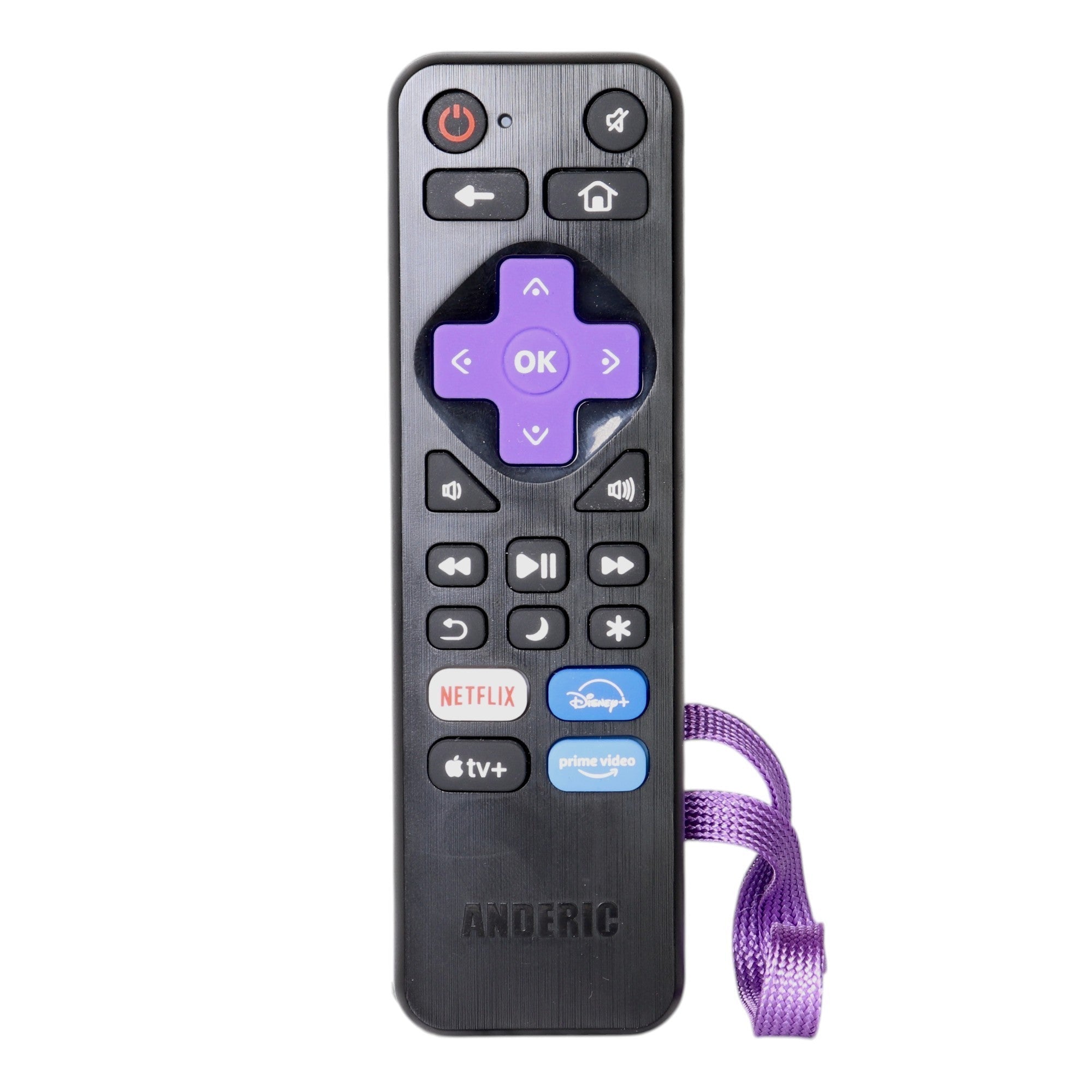 Anderic RRST01.26 Universal for all Roku Players and TV's with Learning | Replaces RC-ALIR, RC-CHIR, RC280, Ultra, Express, and more