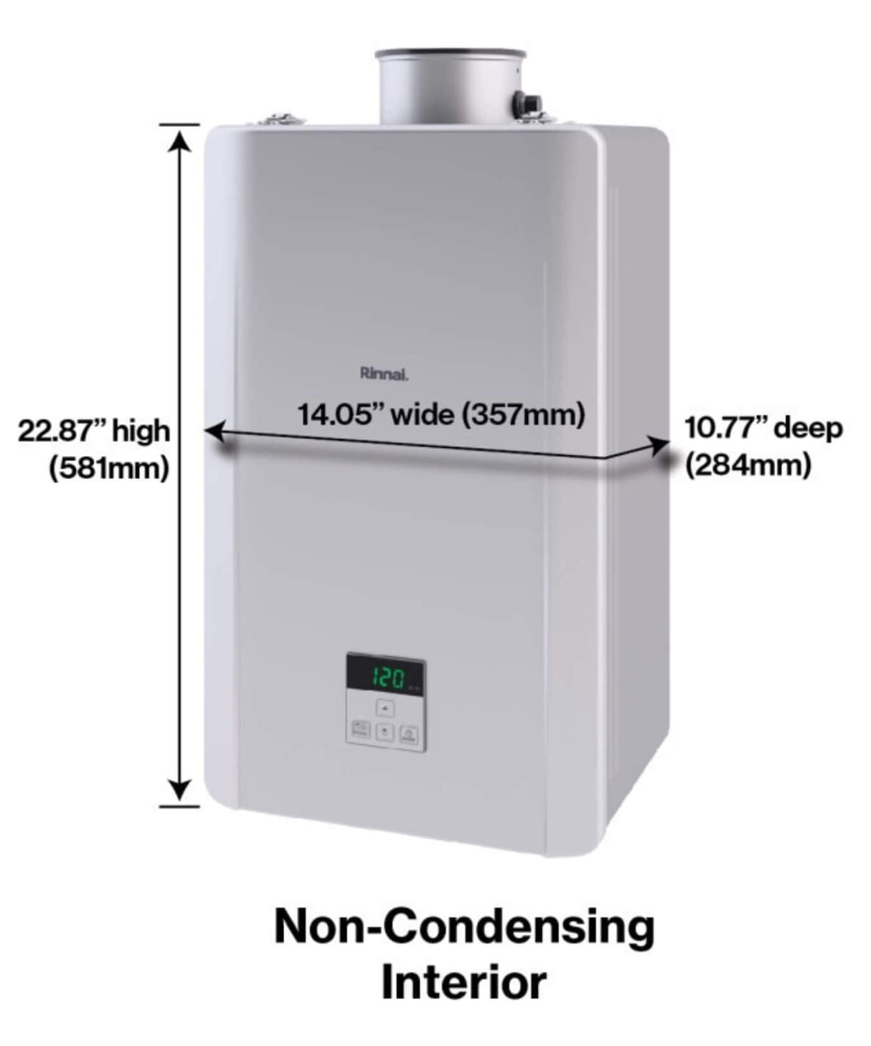 RN 6.6 GPM Indoor 160K BTU Non-Condensing Tankless Natural Gas Water Heater (SAK84516)