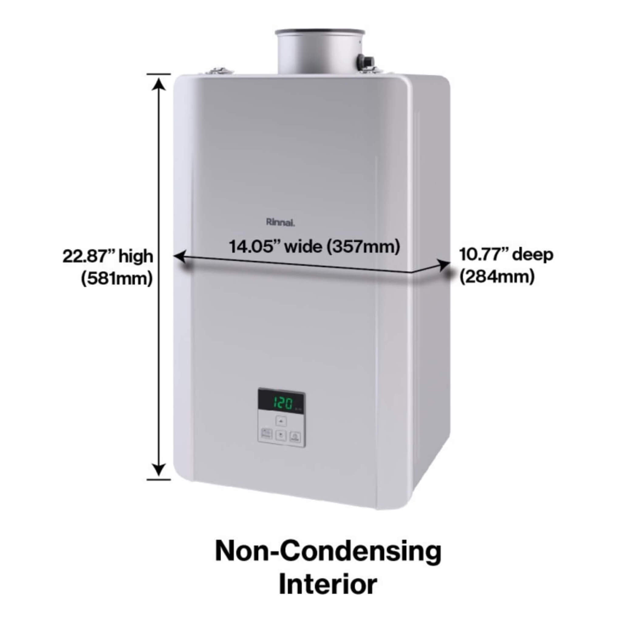 RN 6.6 GPM Indoor 160K BTU Non-Condensing Tankless Natural Gas Water Heater (SAK84516)