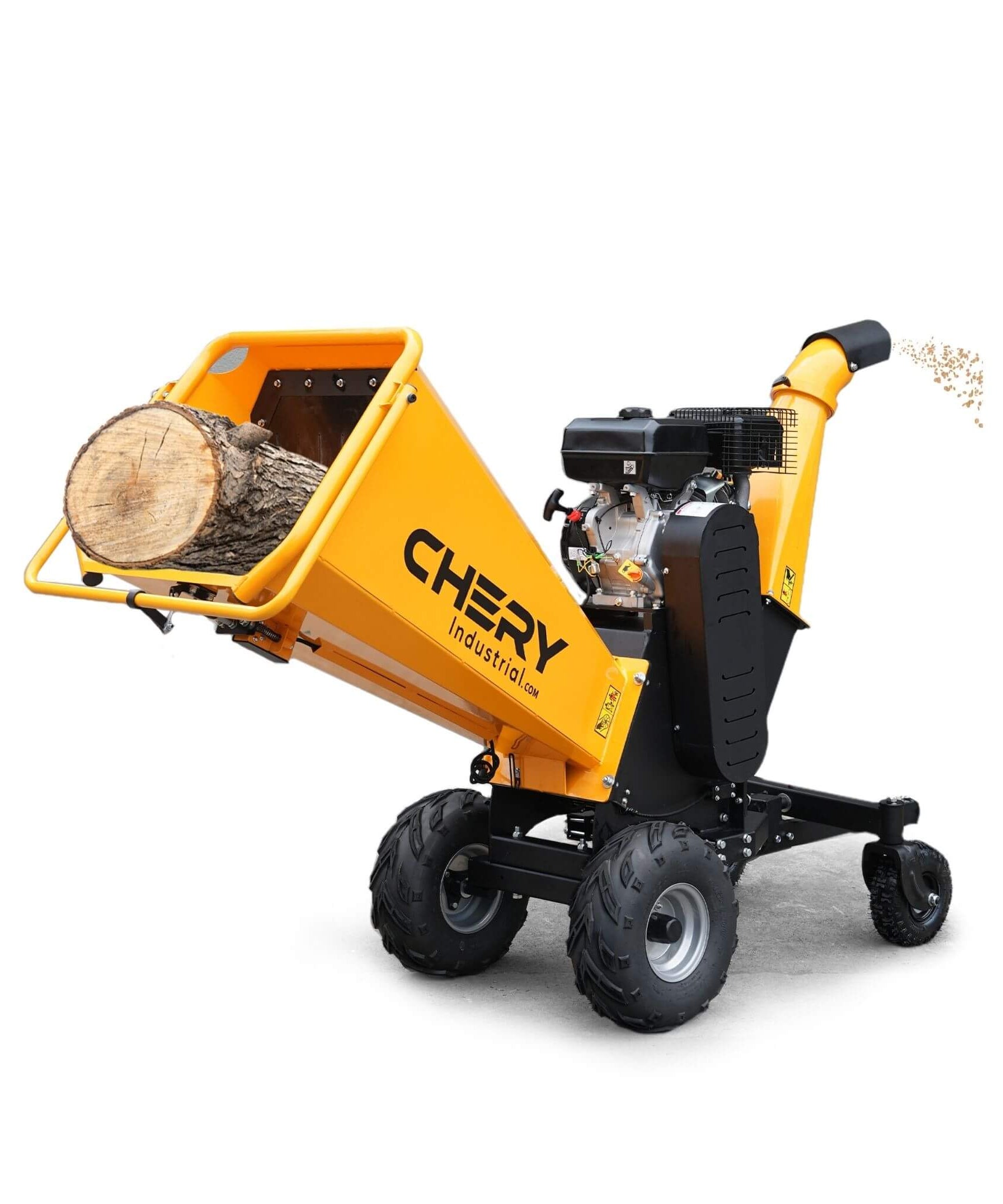 Heavy-Duty 6-Inch 420CC 15HP Gas Wood Chipper Shredder Mulcher With Tow Bar & Safety Stop Bar (SAK42731)