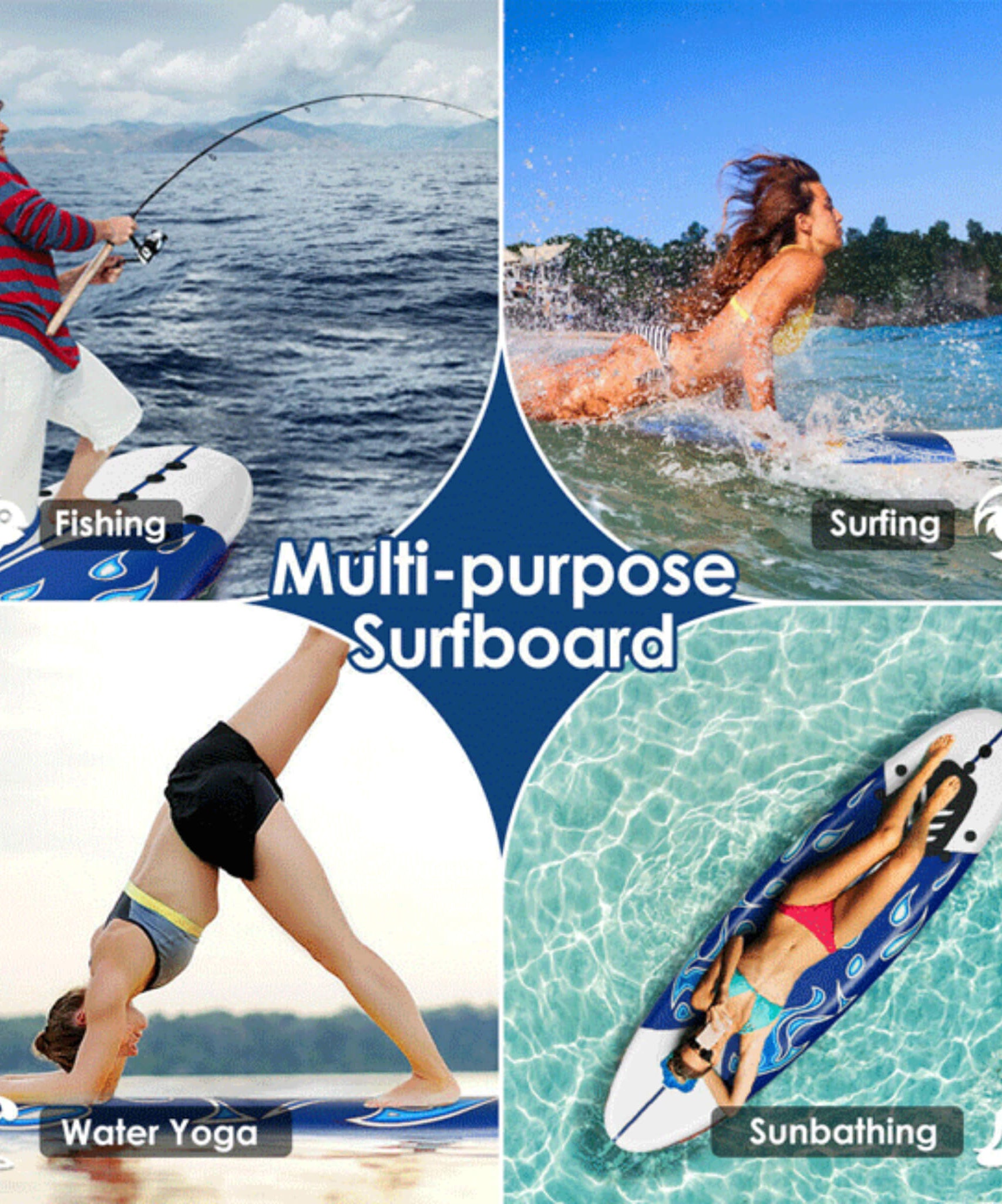 6FT Inflatable Blow Up Stand Up Paddle SUP Surfboard (SAK94461)