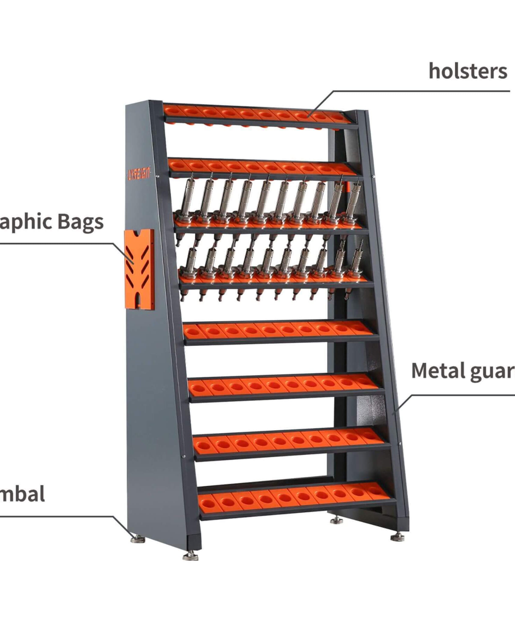 60-Inch Heavy-Duty Multifunction CNC Tool Rack Holder Organizer (SAK80412)