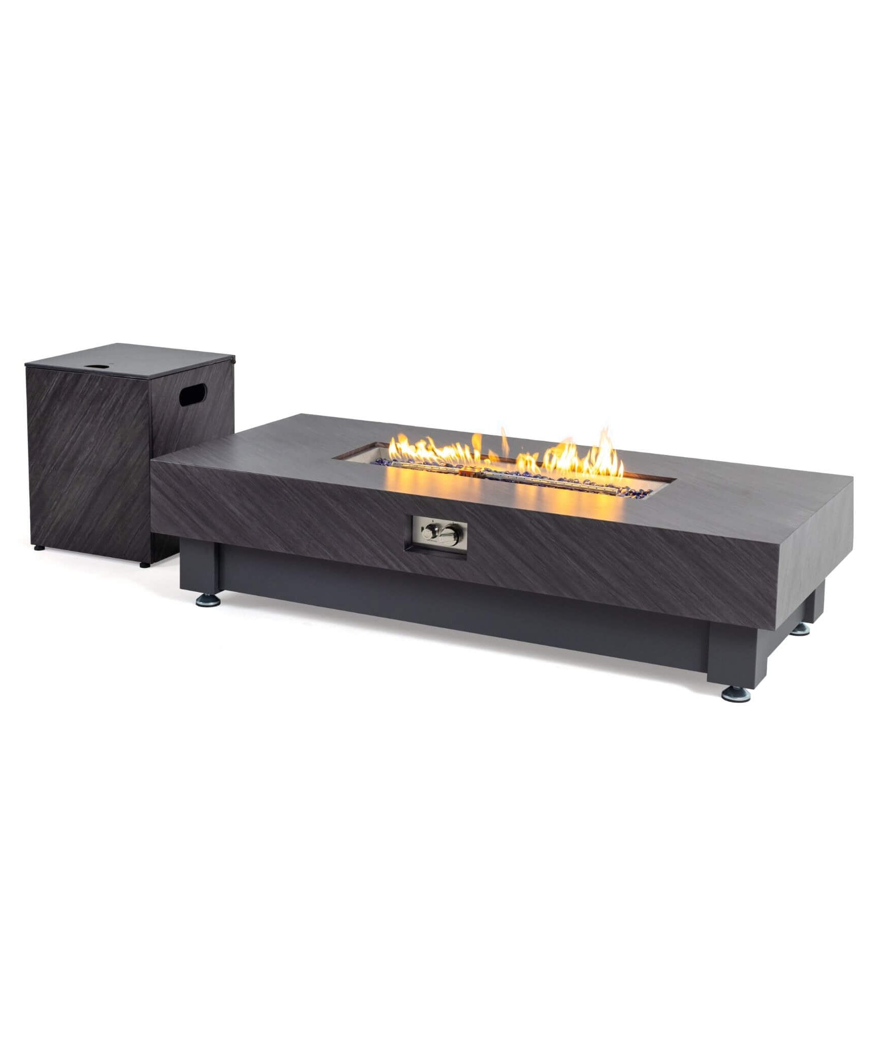 Alora Premium 60-Inch Rectangular Outdoor Modern Propane Fire Pit Table With Rain Cover (SAK91273)