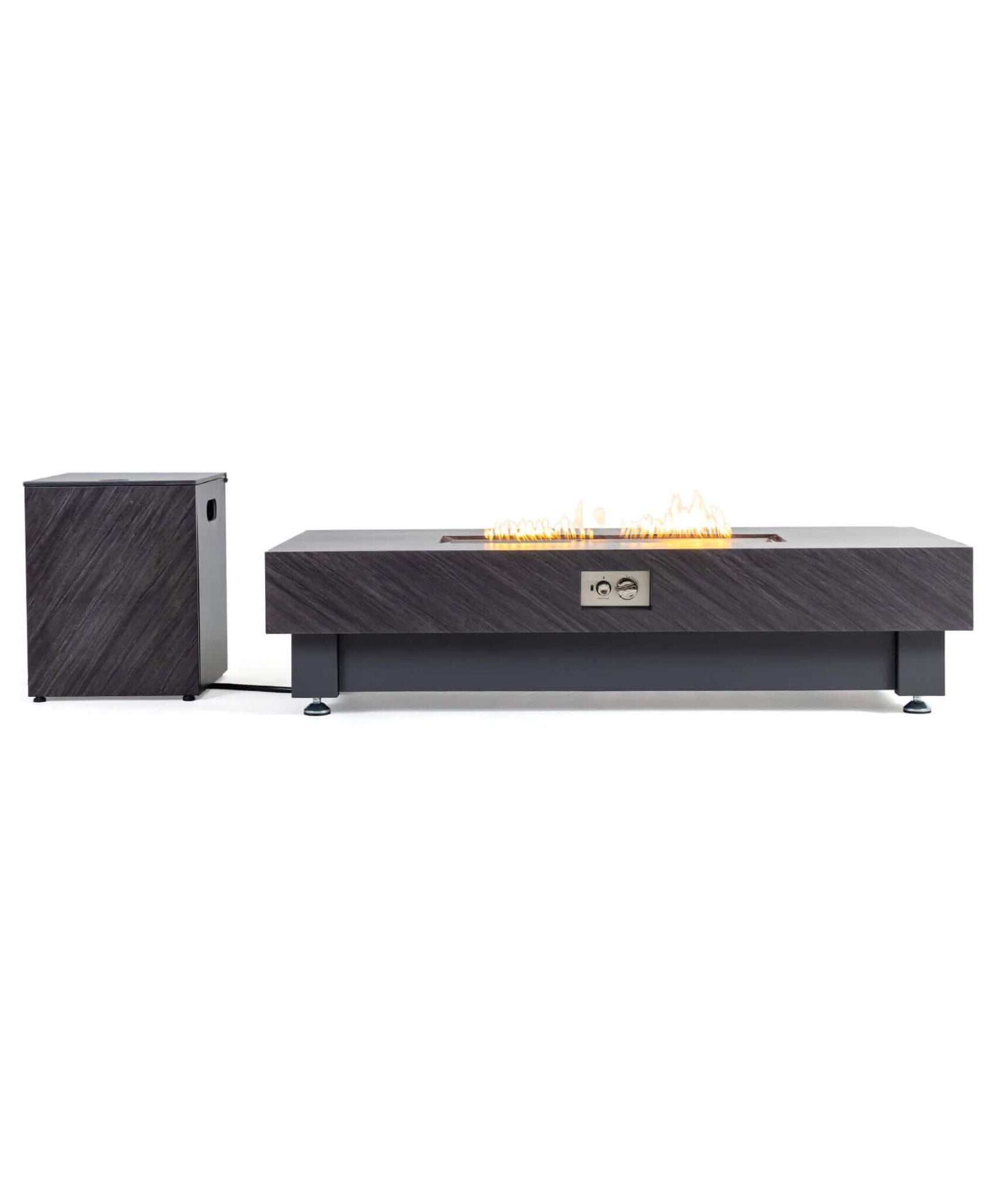 Alora Premium 60-Inch Rectangular Outdoor Modern Propane Fire Pit Table With Rain Cover (SAK91273)