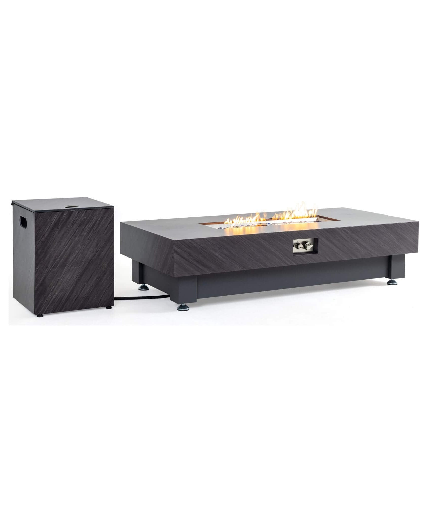 Alora Premium 60-Inch Rectangular Outdoor Modern Propane Fire Pit Table With Rain Cover (SAK91273)