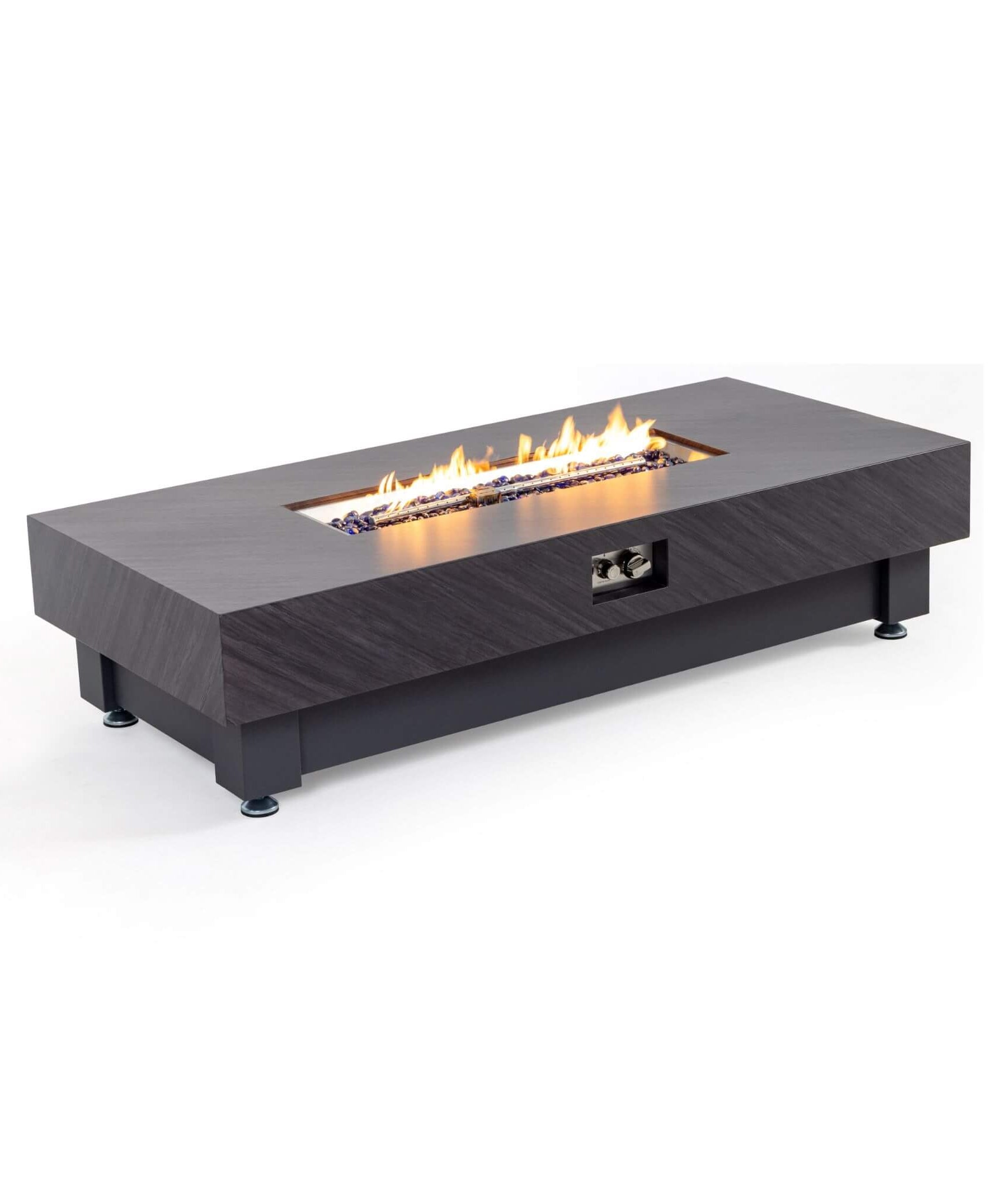 Alora Premium 60-Inch Rectangular Outdoor Modern Propane Fire Pit Table With Rain Cover (SAK91273)