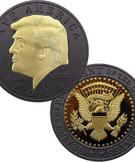 Trump Schwarz & Gold Münze