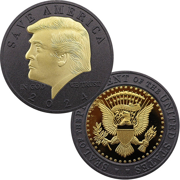 Trump Schwarz & Gold Münze