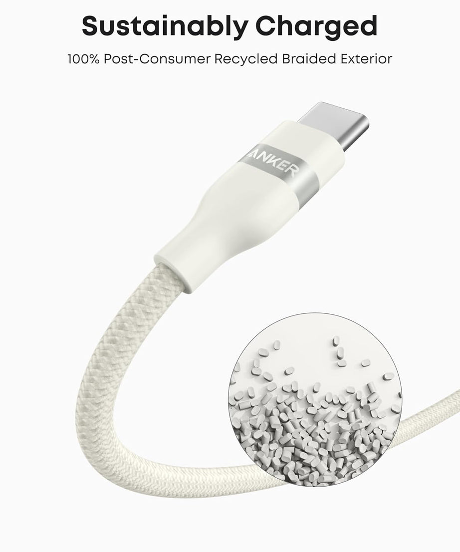 Anker USB-A to USB-C Cable (3 ft / 6 ft, Upcycled-Braided)