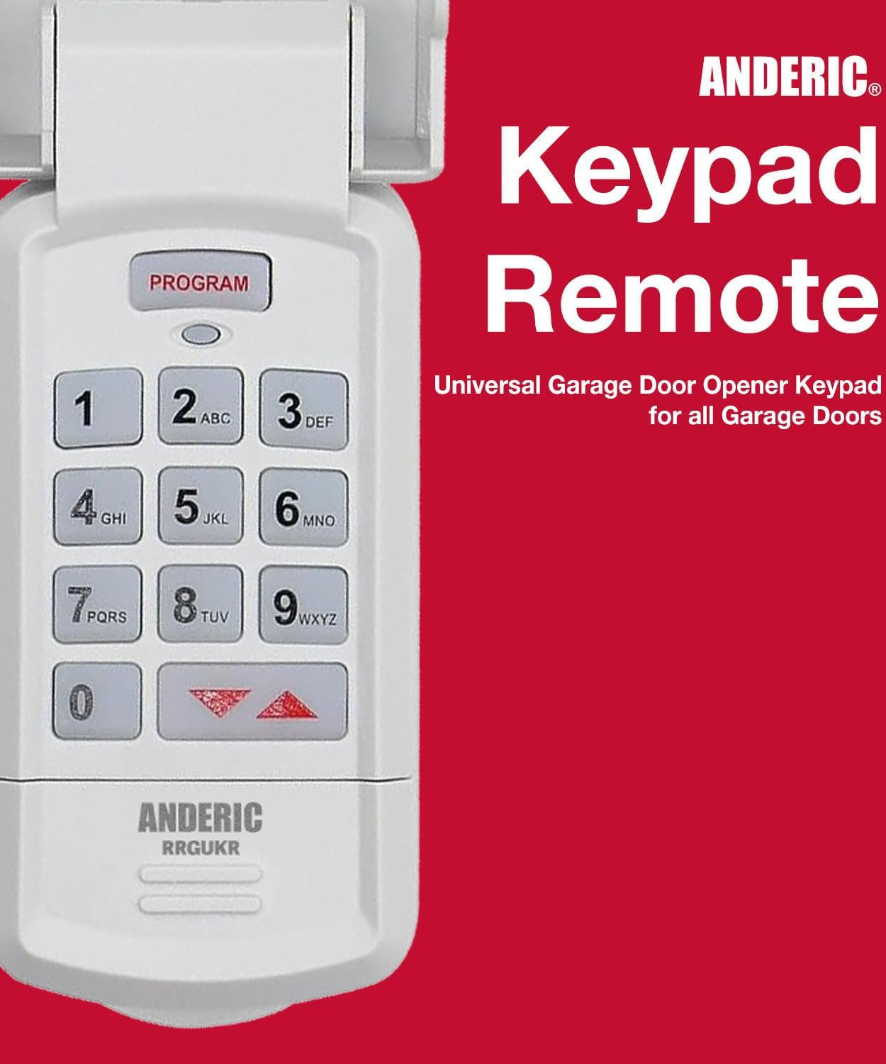 Anderic GUK-R Universal Keypad Compatible with LiftMaster Chamberlain Genie Craftsman and More Garage Door Opener Remote Control
