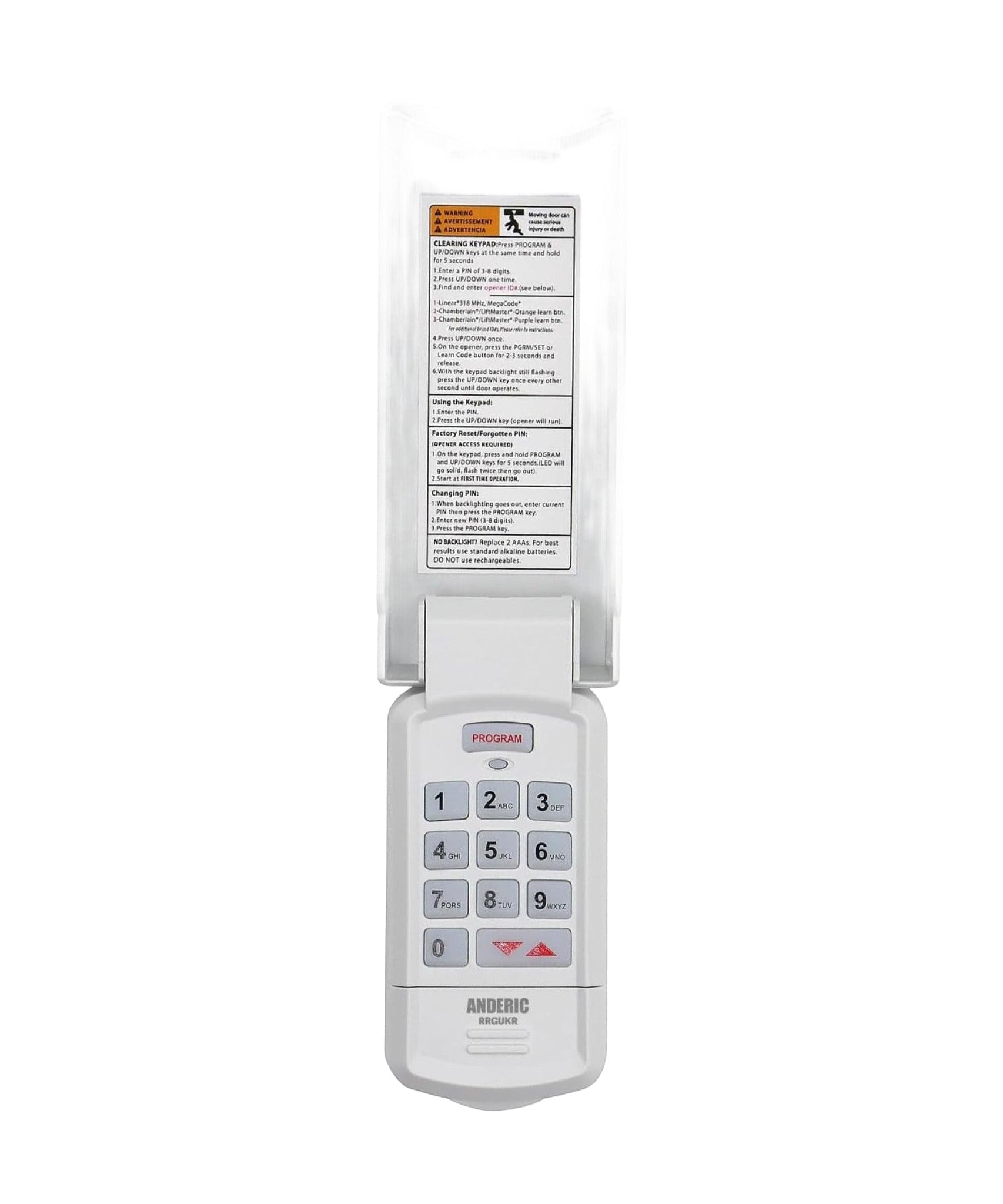 Substitute for Genie GUK-R Universal Keypad Compatible with LiftMaster Chamberlain Genie Craftsman and More Garage Door Opener Remote Control [GUK-R]